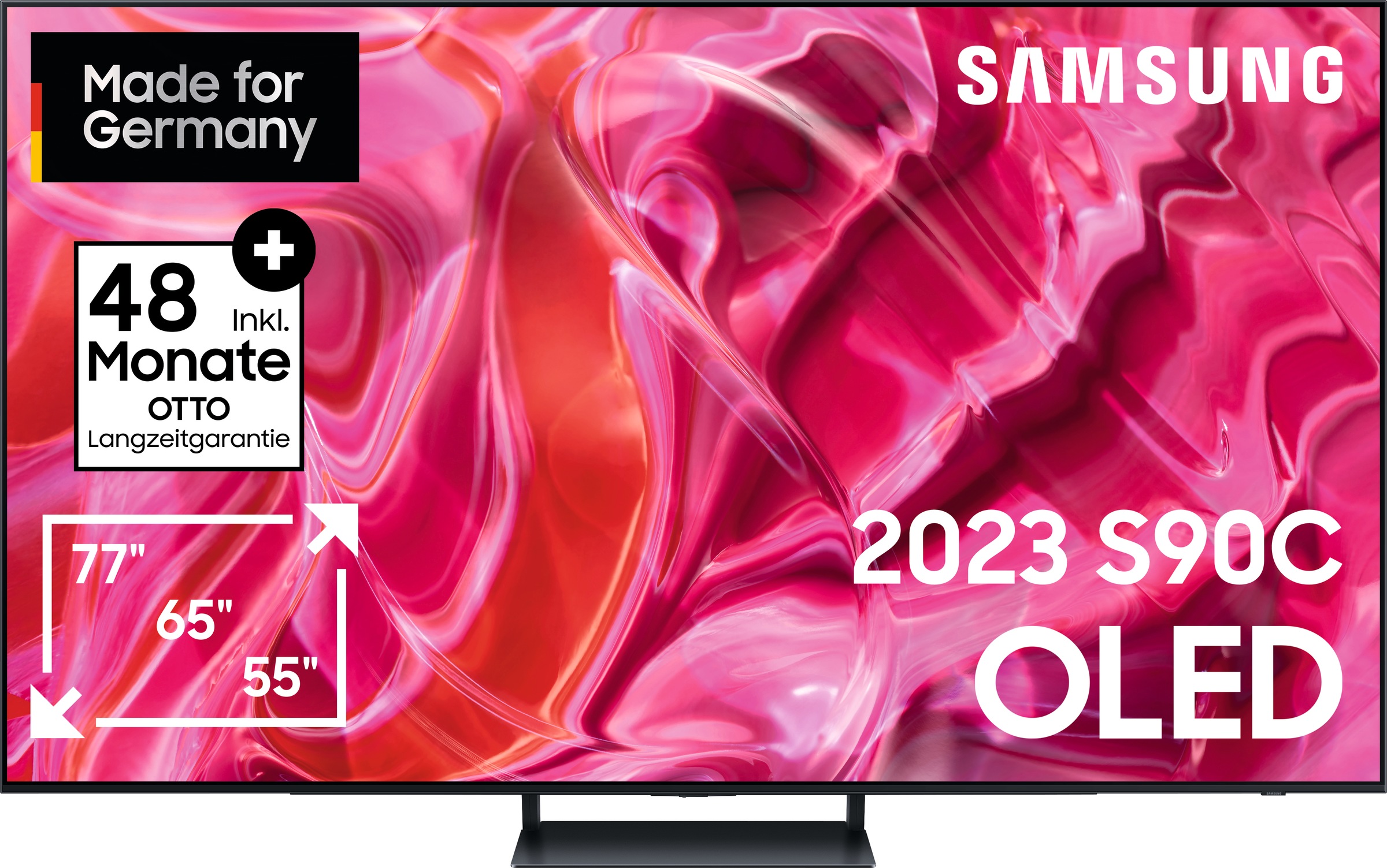 SAMSUNG OLED-Fernseher »GQ55S90CAT« 138 cm/55 Smart-TV Neural Quantum Prozessor 4K, LaserSlim Design, Gaming Hub titanschwarz Samsung Smart Hub &...