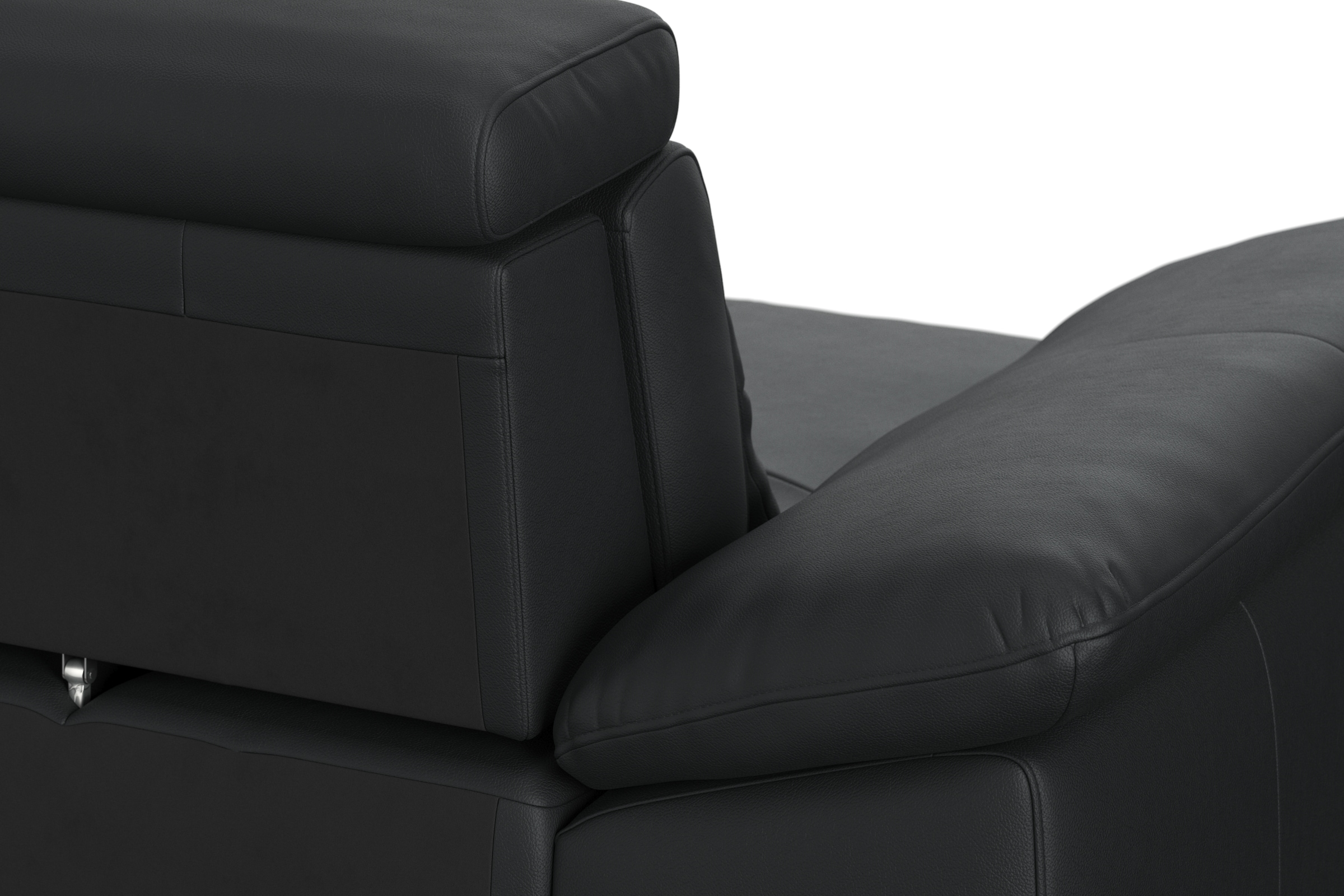sit&more Ecksofa »Cabrio L-Form, mit Sitztiefenverstellung, Arm- und Kopfteilverstellung«, 2 Nierenkissen, Federkern, optional Bettfunktion und Stauraum