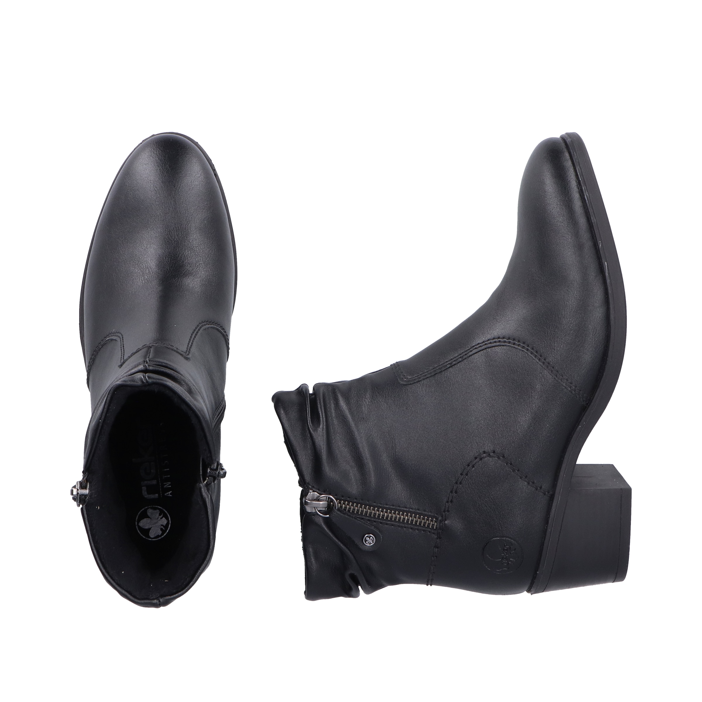 Rieker Stiefelette, Boots, Klassik-Stiefelette, Blockabsatz, mit slouchy Schaft
