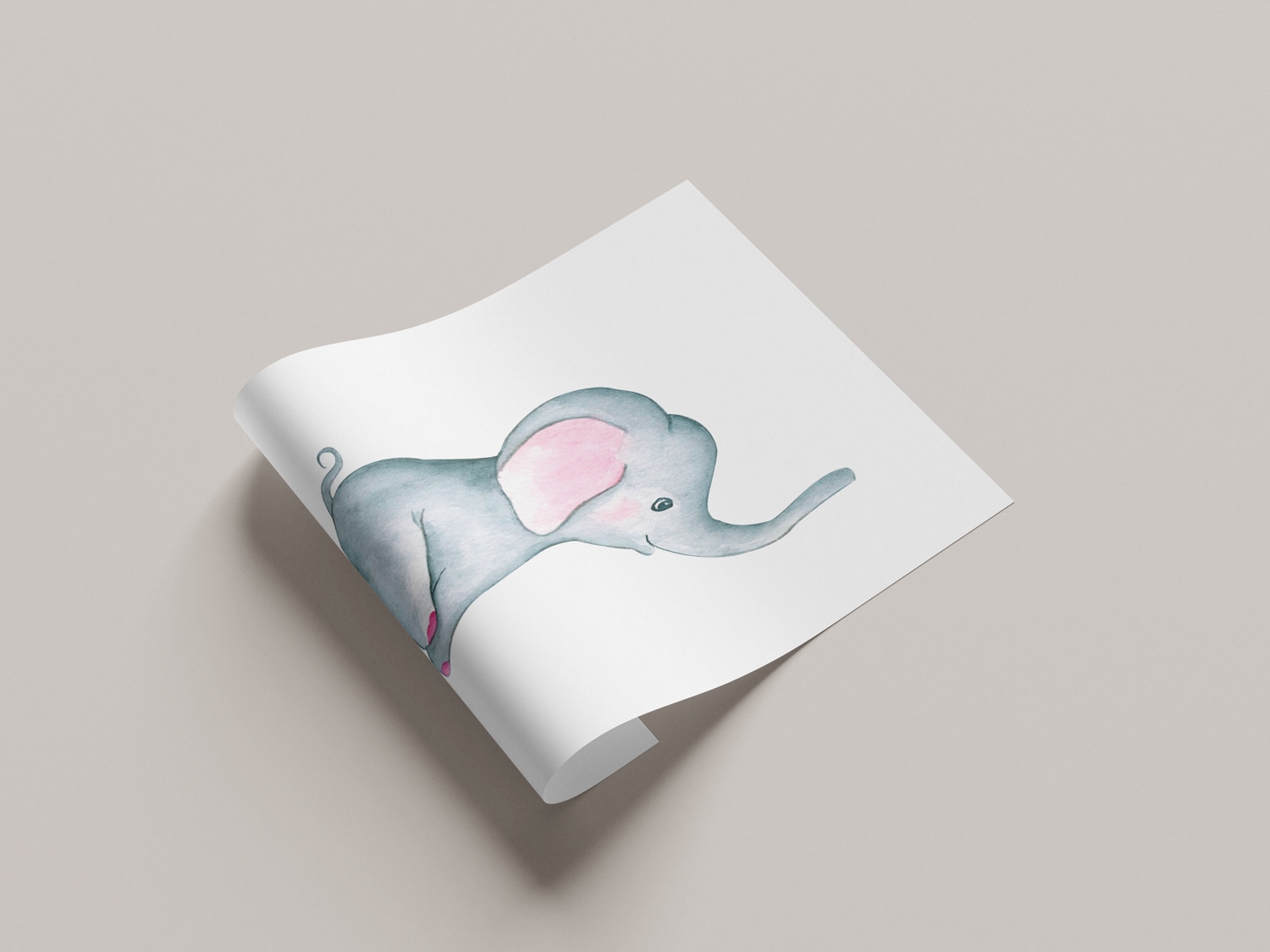 Lüttenhütt Poster »Elefant mit Spruch«, Elefant-Elefanten-Elefanten Bilder-Fantasy-Tiere, (1 St.), HD Premium Druck