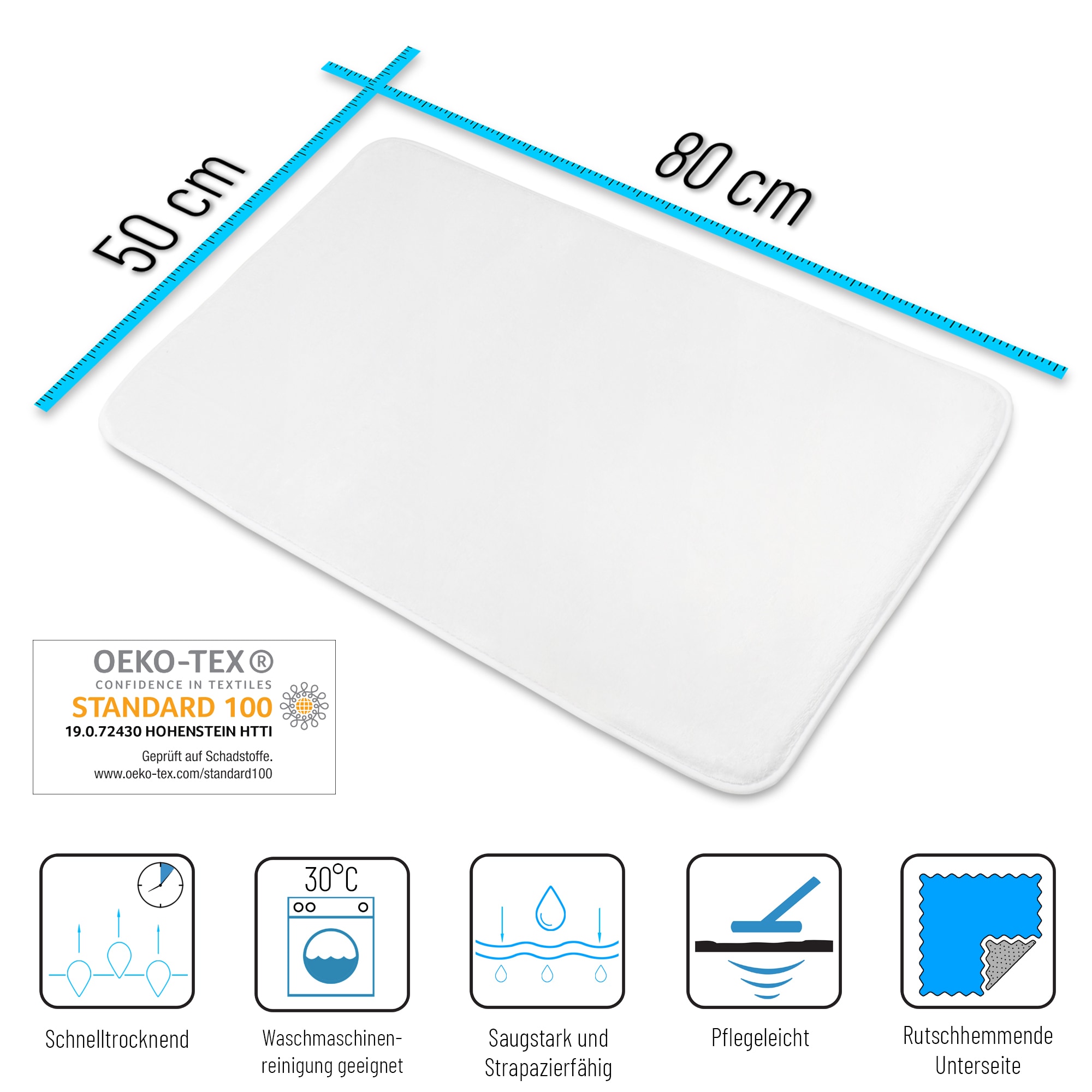 Sanilo Schaum-Badematte »mit Motiv, viele schöne Badteppiche zur Auswahl« Höhe 15 mm rutschhemmend beschichtet schnell trocknend | strapazierfähig waschbar, sehr weich, hochwertig & modern, verschiedene Größen