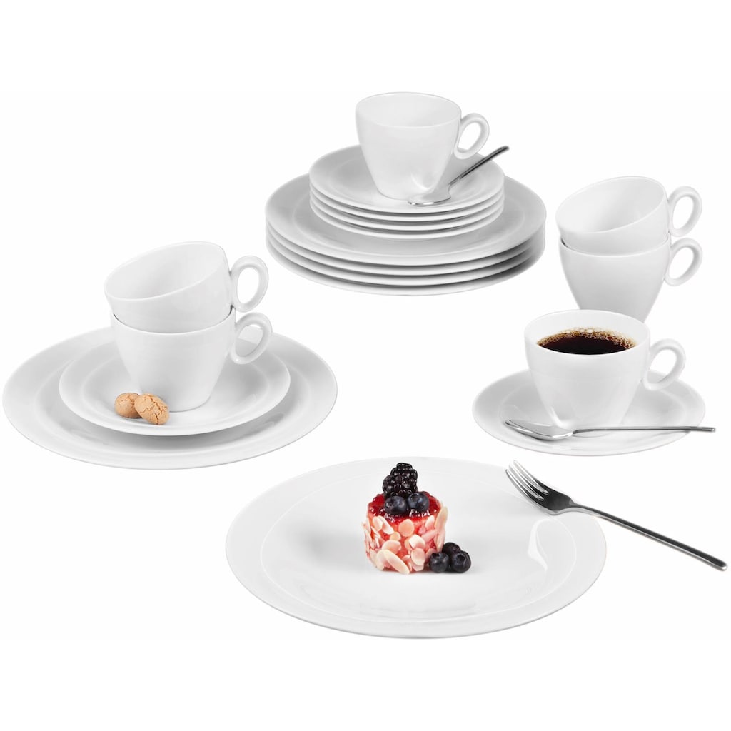 Seltmann Weiden Kaffeeservice »Geschirr-Set, Service Trio«, (Set, 18 tlg.)