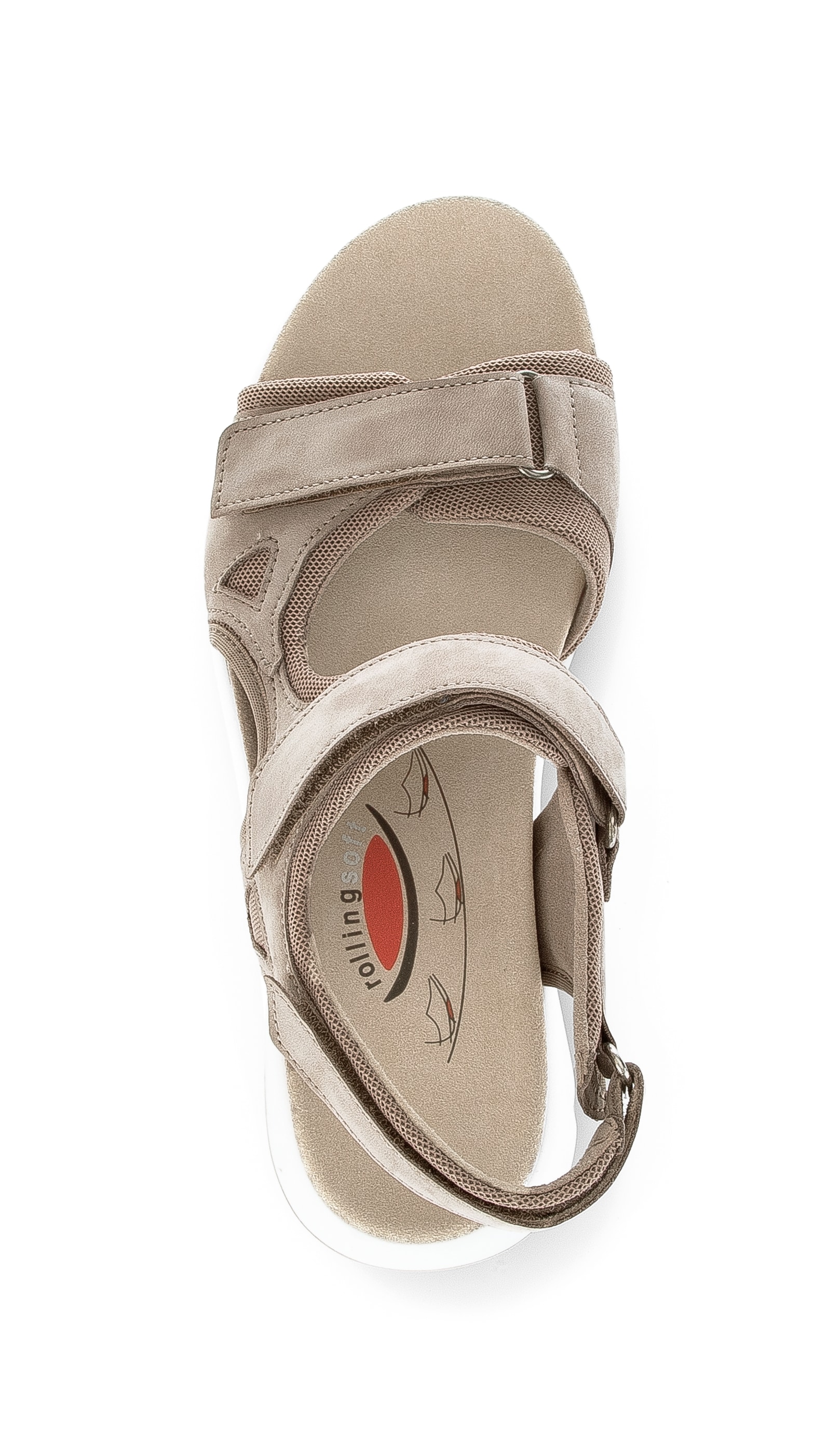 rollingsoft Sandalette  Keilabsatz, Riemchensandale mit typischer Laufsohle, G-Weite (=weit)