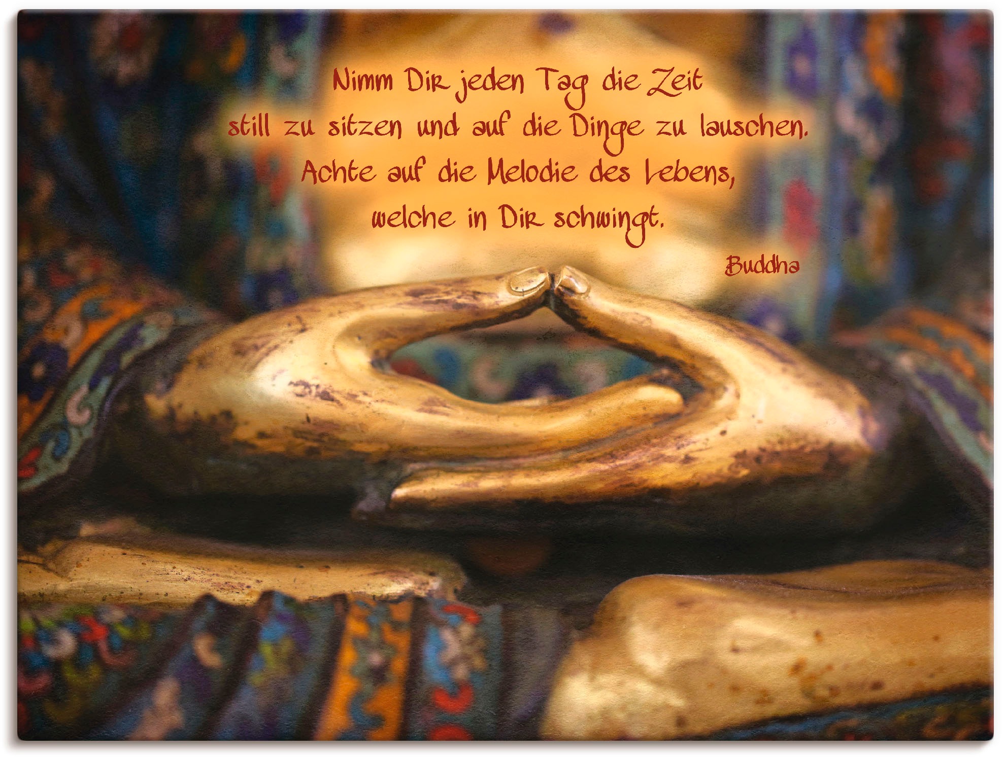 Artland Wandbild »Weisheit«, Religion, (1 St.), als Leinwandbild, Poster, W günstig online kaufen