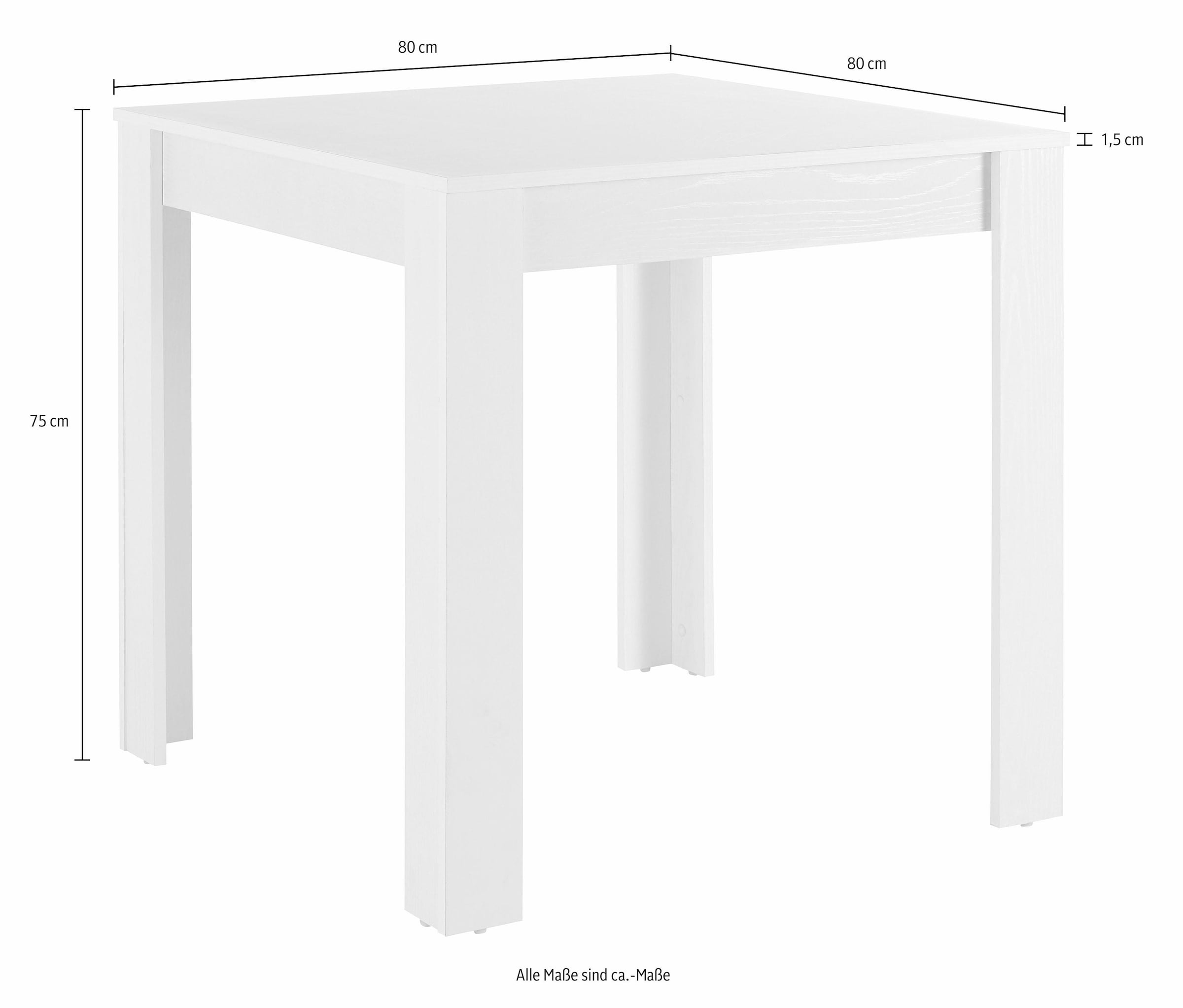 INOSIGN Essgruppe, (Set, 5 tlg.), mit Tisch in Eichefarben Sägerau, Breite  80 cm auf Raten bestellen
