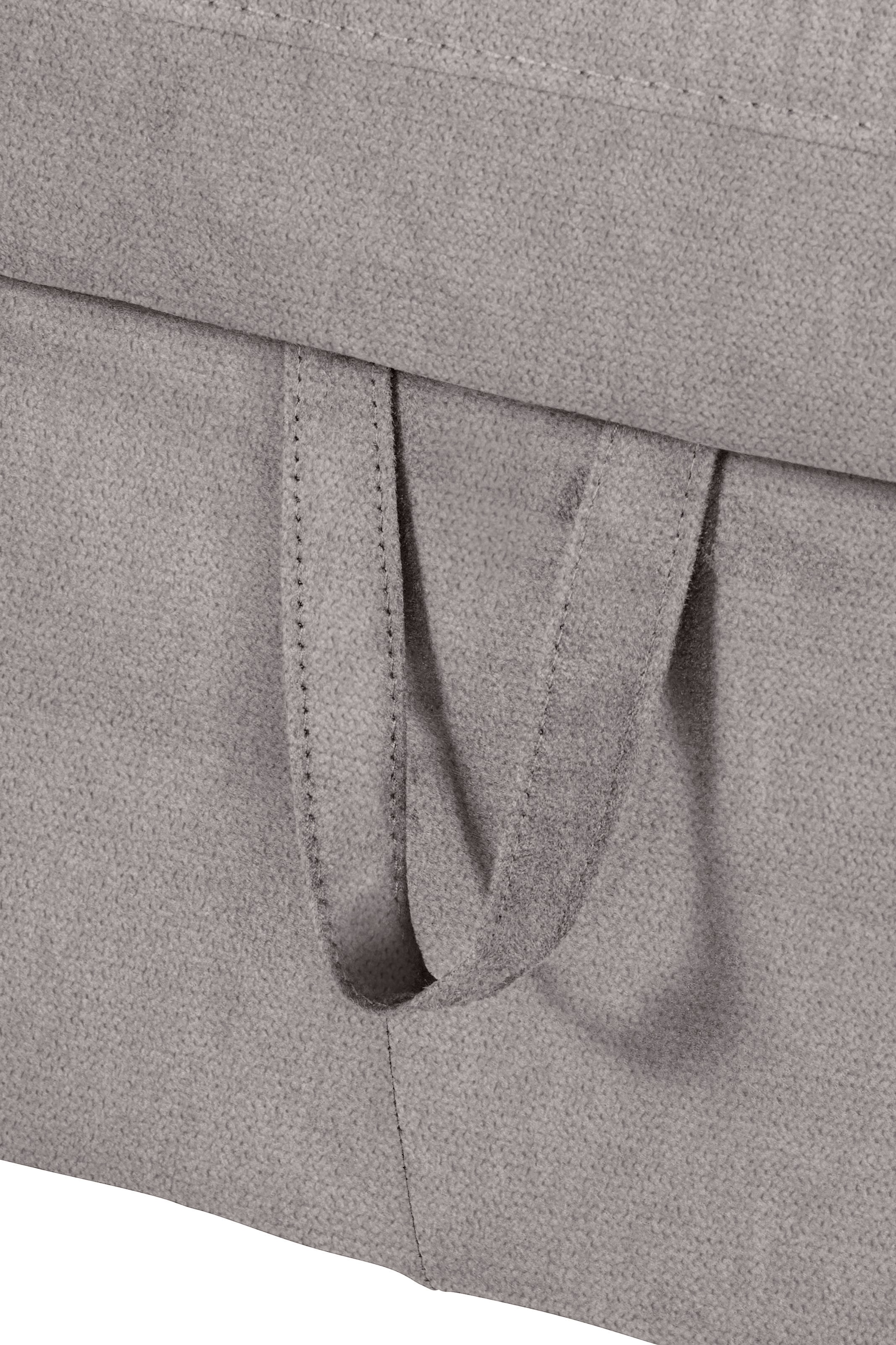 COTTA Ecksofa »Lola L-Form mit Kopfteilfunktion & Hocker«, (Set, mit Hocker), wahlweise mit Bettfunktion, Bettkasten & Armteilverstellung