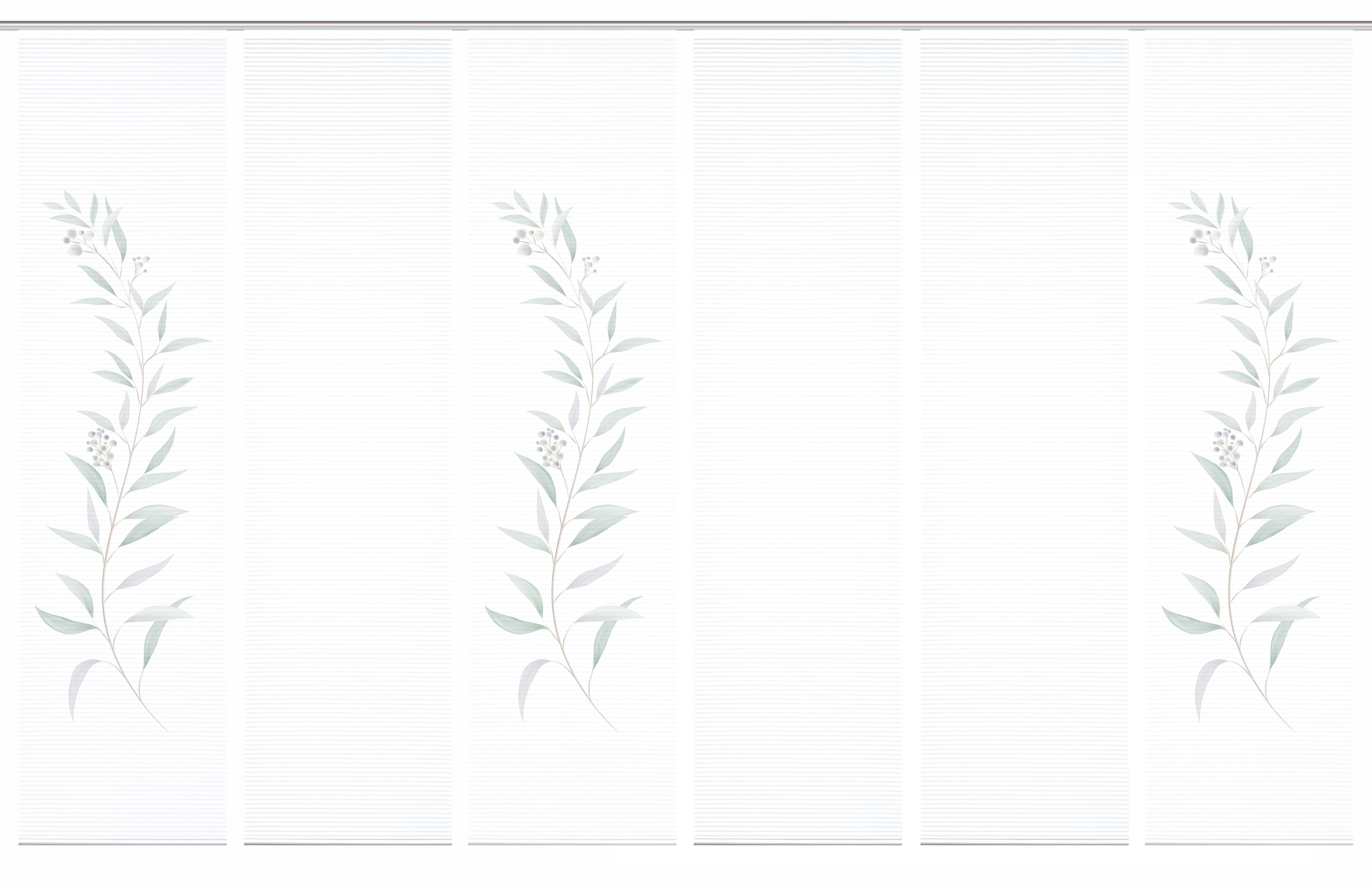 HOME in green Schiebegardine »CELSO« Paneelwagen 6 Stk. tlg. SET DIGITALDRUCK,BAMBUSOPTIK RECYCELT