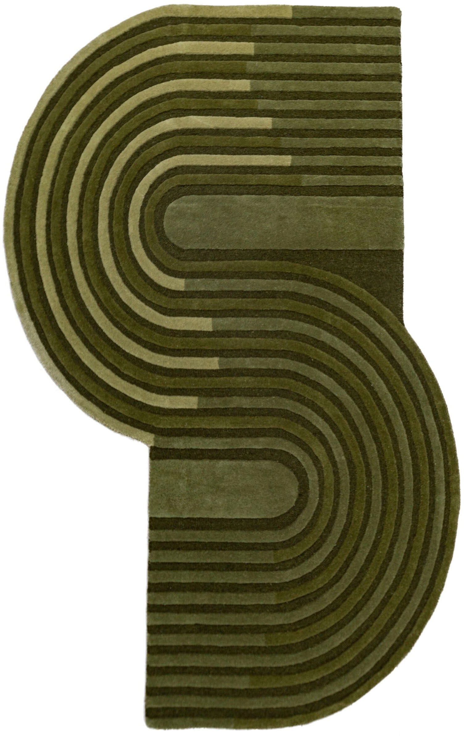 FLAIR RUGS Wollteppich »Conway Retro«, rechteckig, 12 mm Höhe, Hoch-Tief-St günstig online kaufen