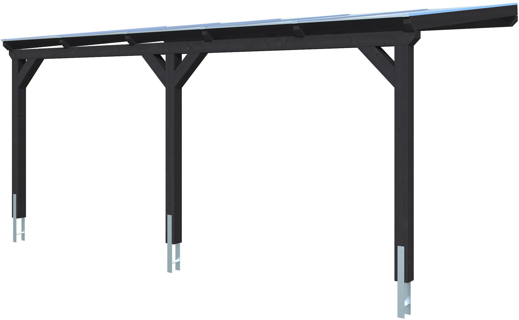 Skanholz Einzelcarport »Vogtland« Massivholz 276 cm Anthrazit günstig online kaufen