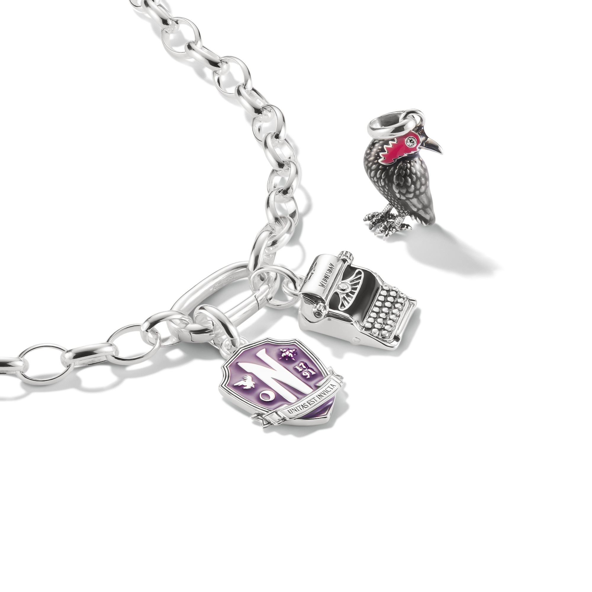 THOMAS SABO Charm-Einhänger »THOMAS SABO Wednesday Schreibmaschine Charm - Connect« mit Zirkonia (synth.)