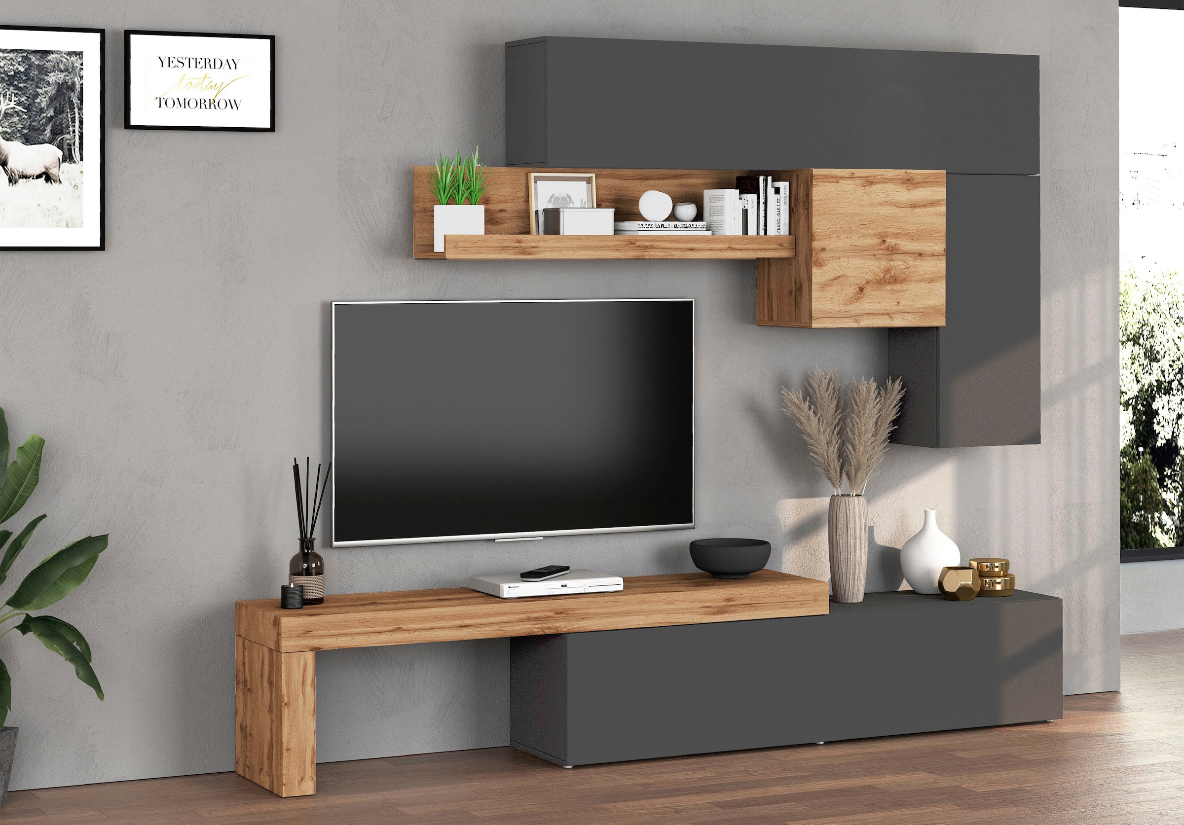 OTTO home Wohnwand »Chronos Wohnwand, Medienwand, 5-er set« Set, 5 Stk. tlg.