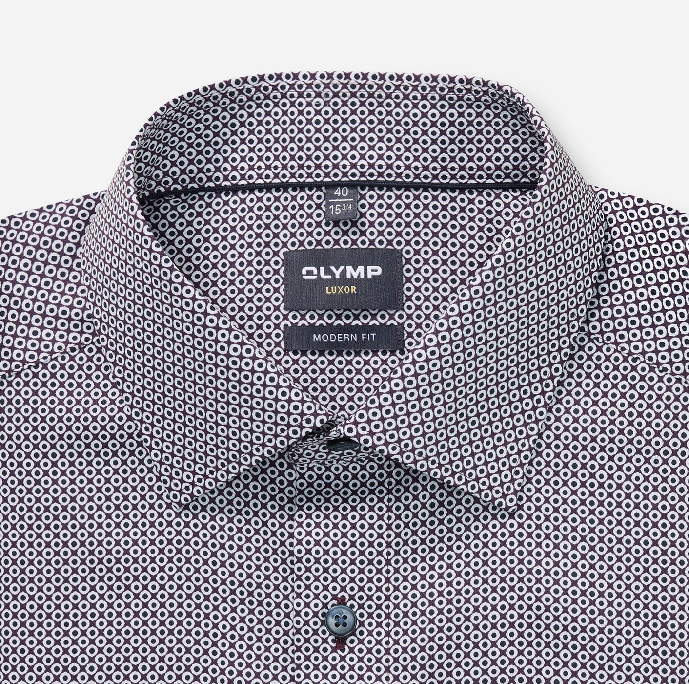OLYMP Langarmhemd »Luxor« fein gemustert, Businesshemd, modern fit, New Kentkragen