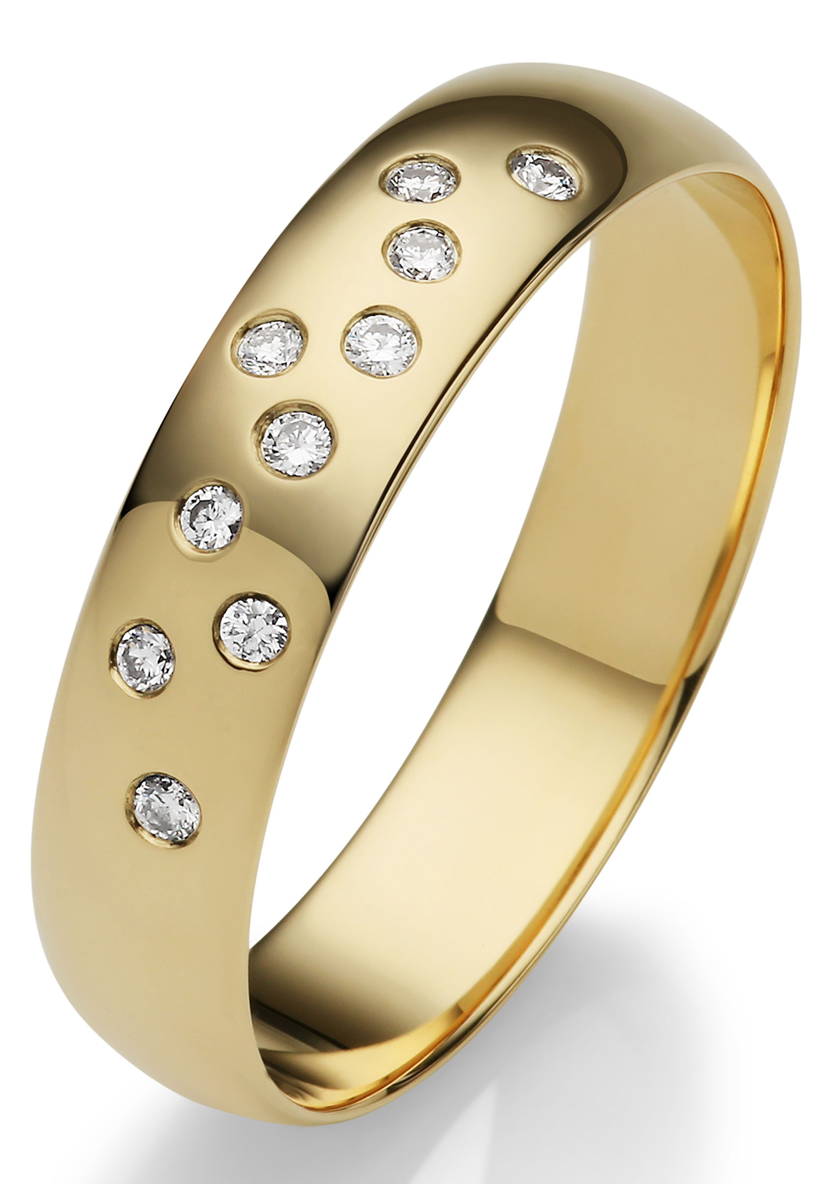 Firetti Trauring »Schmuck Geschenk Gold 375 Hochzeit Ehering "LIEBE"«, Made in Germany, wahlweise mit oder ohne Brillanten