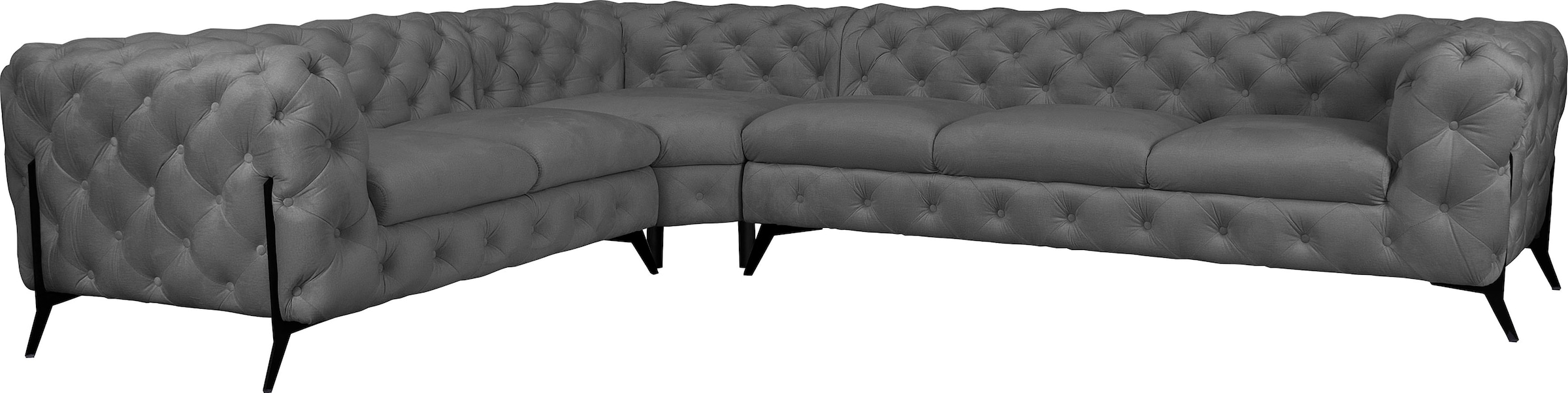 Home affaire Chesterfield-Sofa »Amaury L-Form« großes Ecksofa, Chesterfield günstig online kaufen