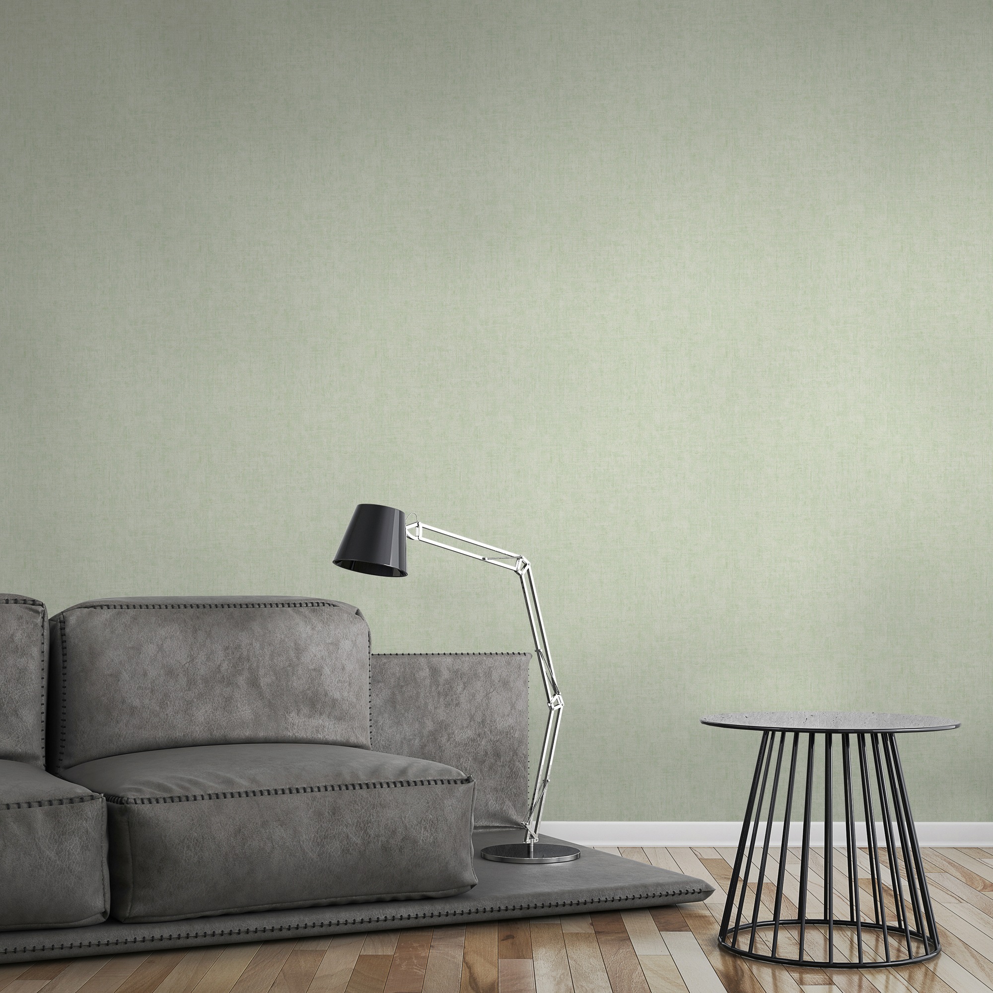 A.S. Création Vliestapete »Greenery Uni in Vintage Optik«, uni-einfarbig-unifarben, Uni Tapete einfarbig Tapeten Wohnzimmer Schlafzimmer Küche modern Büro