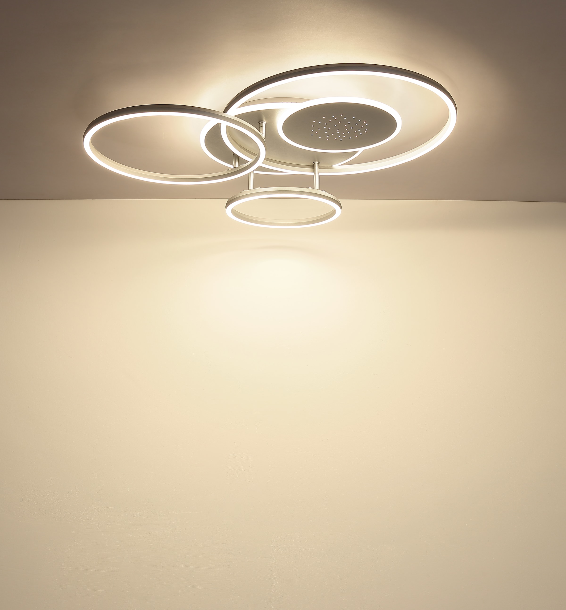 GLOBO LIGHTING Deckenleuchte »JOHNSON« LED-Modul 1 Stk. Smarte LED-Deckenleuchte, dimmbar, Fernbedienung, flexibel