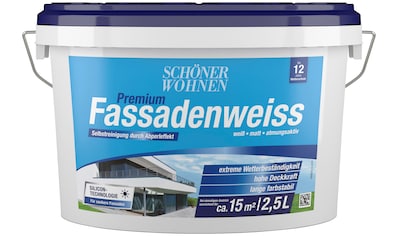 SCHÖNER WOHNEN-Kollektion Fassadenfarbe »Premium-Fassadenweiss«, 2,5 Liter, weiß,... kaufen