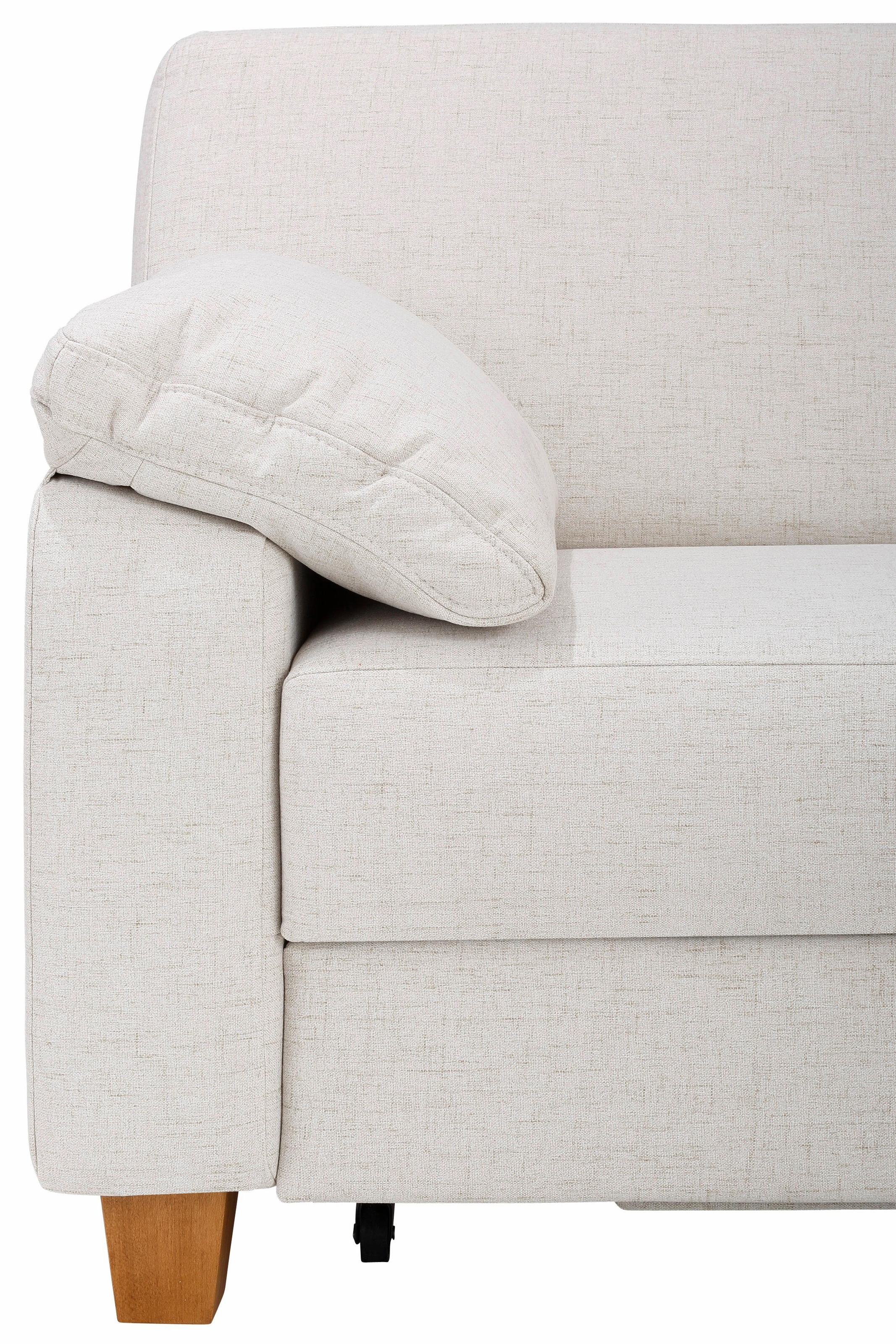 Home affaire Ecksofa »Belfort L-Form«, mit Federkern, wahlweise mit Bettfunktion und Stauraum