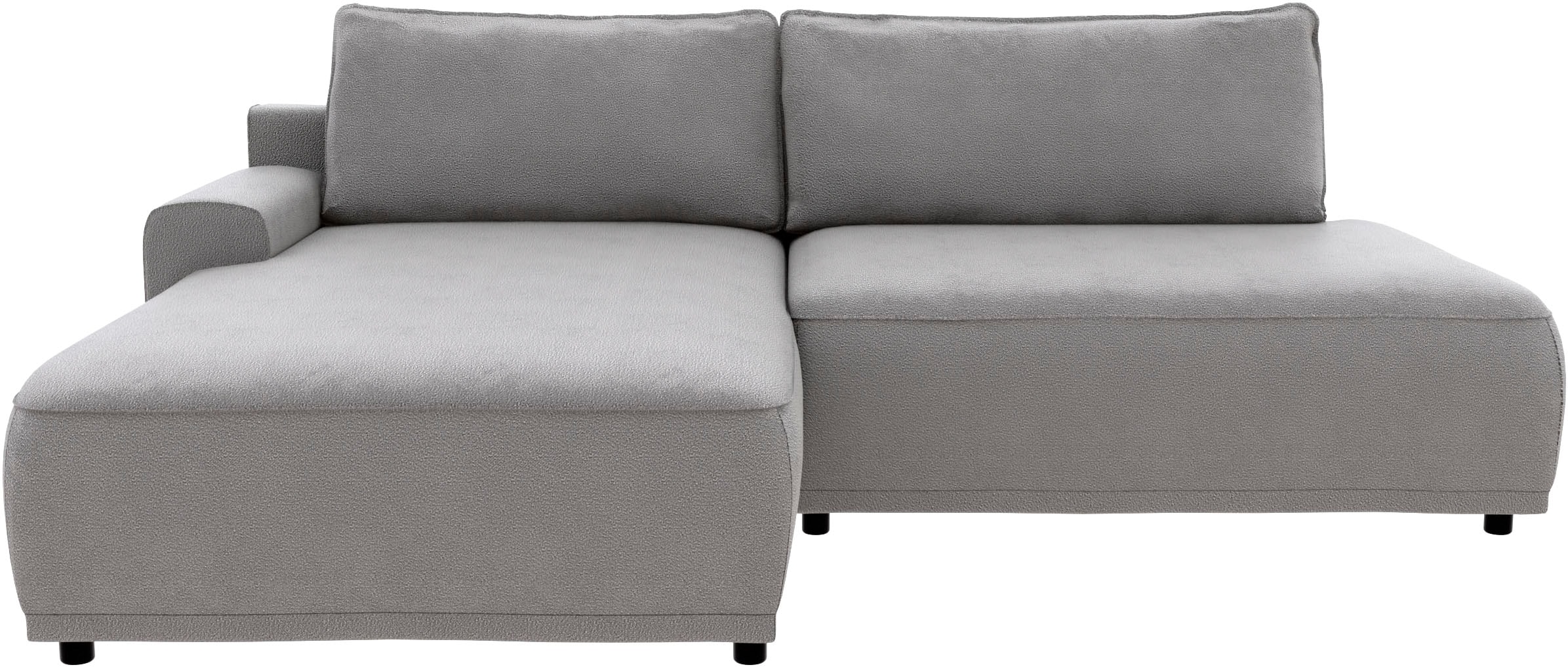 TRENDMANUFAKTUR Ecksofa »Fordon II, Schlafsofa mit Bettkasten, Couch in L-Form, Breite 250 cm«, in Struktur fein LEO, haustierfreundlich, schlamm, Armlehne links
