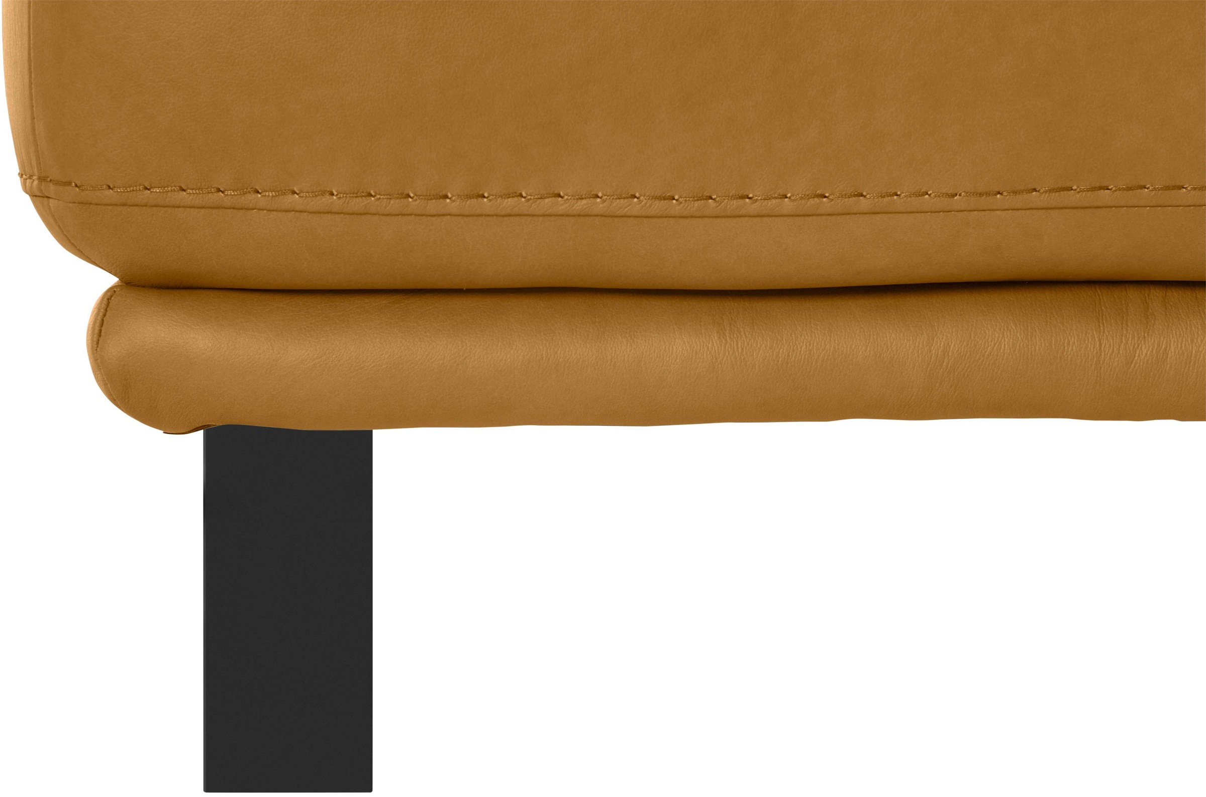 W.SCHILLIG Hocker »montanaa«, mit Metallkufen in Schwarz pulverbeschichtet, Breite 71 cm