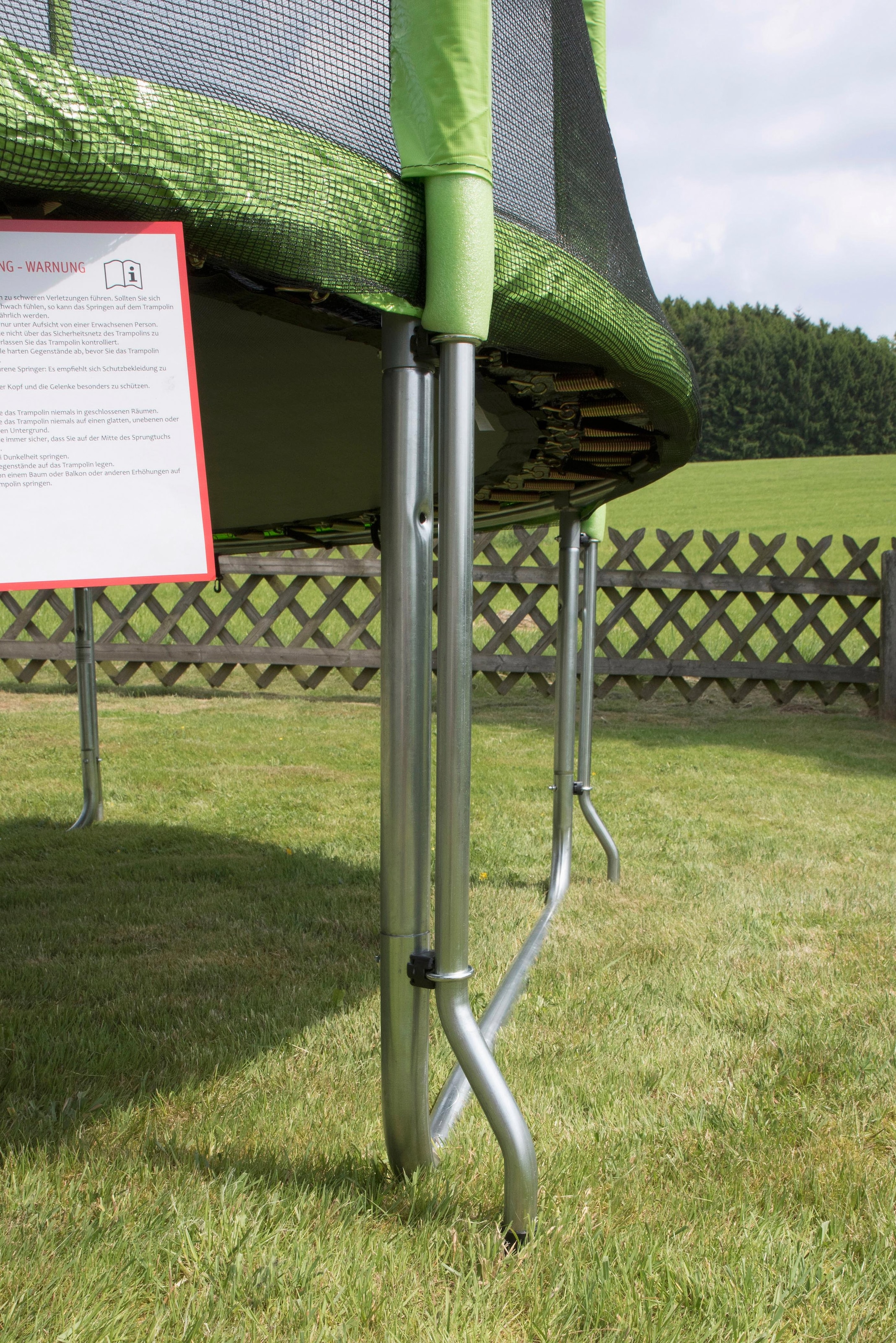 STAMM SPORTS Gartentrampolin »SS-GT«, Ø 244 cm, (2 tlg.), Anti-Roll-Over-Schutz, farbig verkleidete Netzpfosten