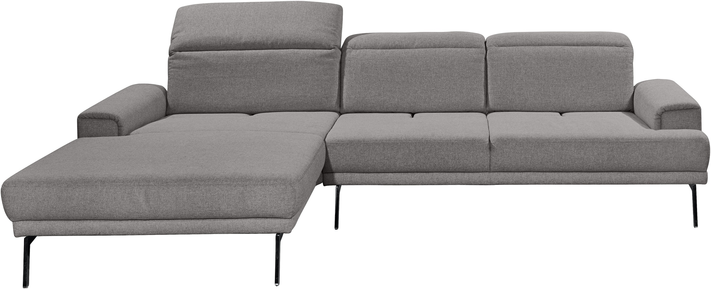 Musterring Ecksofa »MR 4580«, mit Kopf- und Sitztiefenverstellung, Metallfuß chrom, 288 x 193/220cm