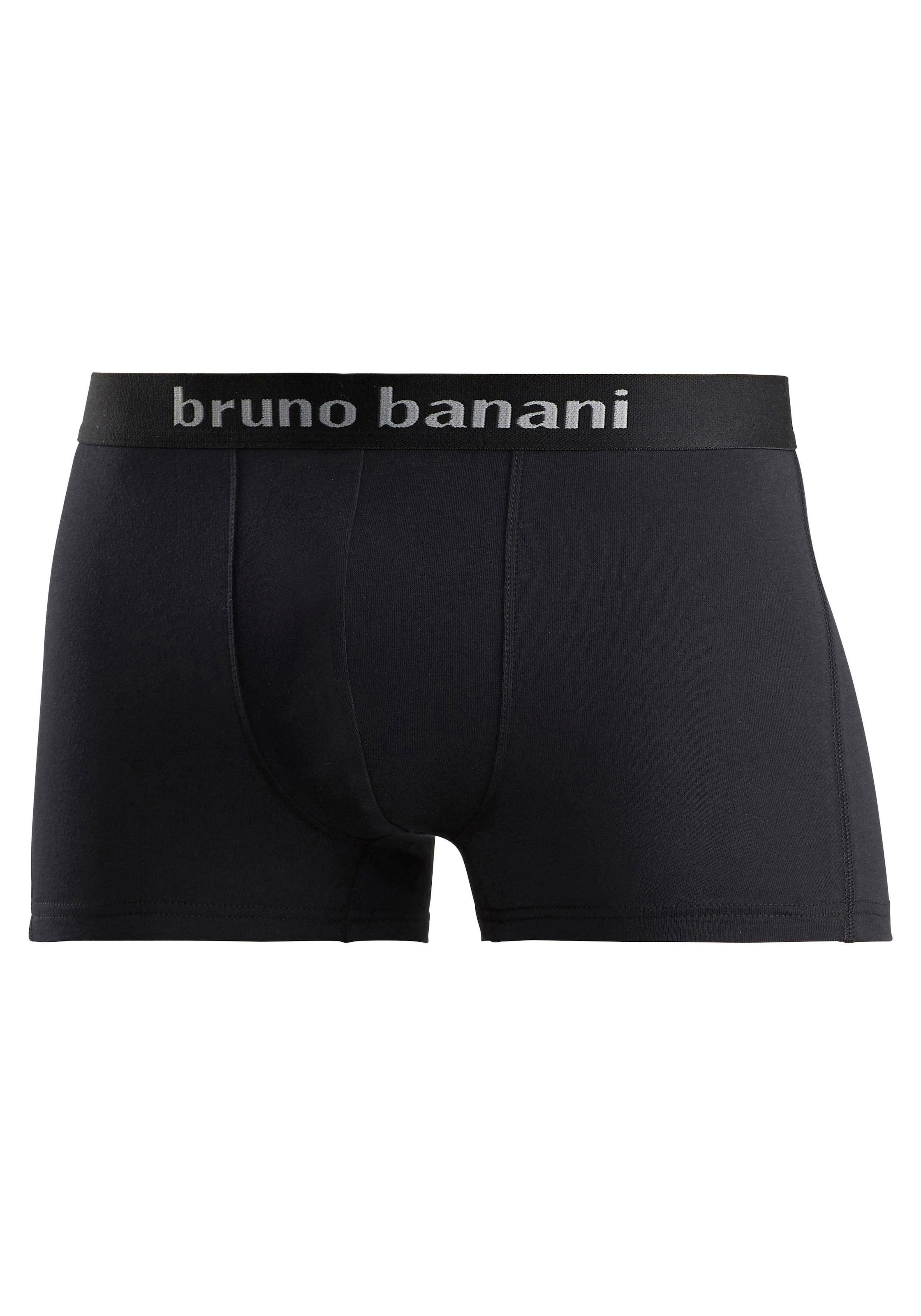 Bruno Banani Boxer »Boxershorts für Herren«, (Packung, 4 St.), mit farbigen Marken-Schriftzug am Bündchen