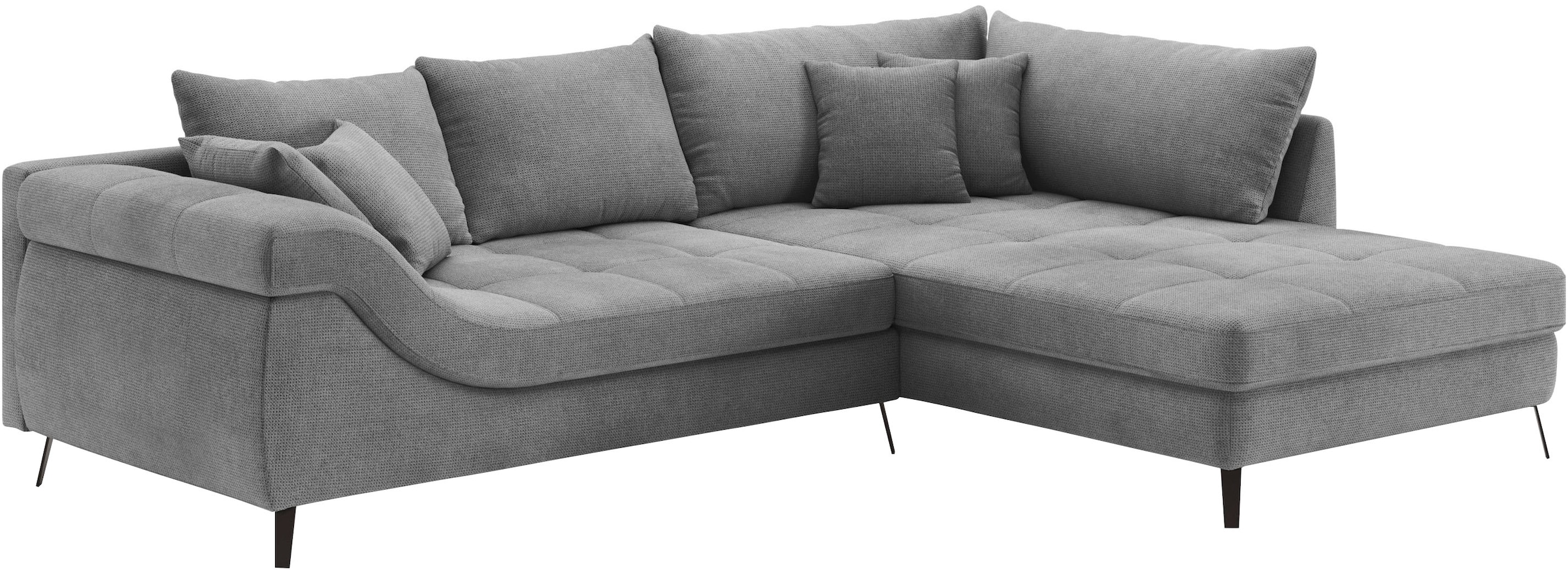 Mr. Couch Ecksofa »Portofino L-Form«, 4 Bezugsqualitäten, 13,5 cm hohe Meta günstig online kaufen