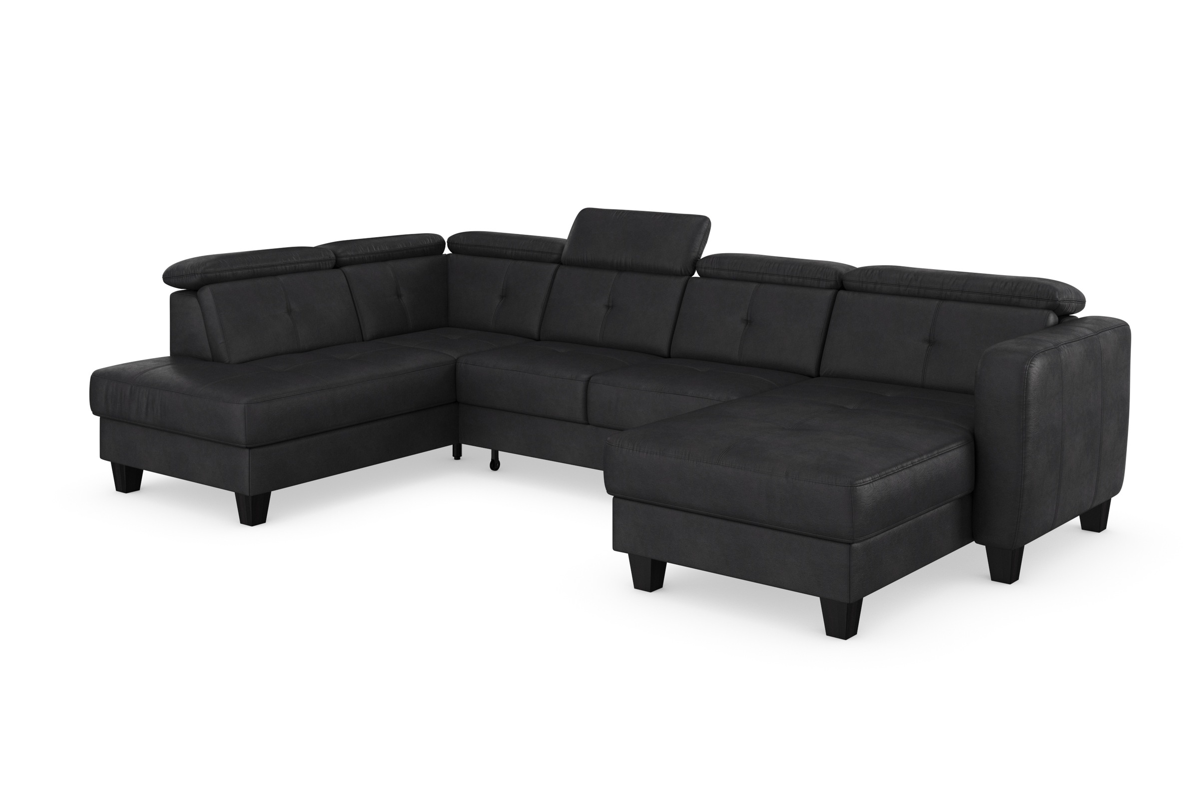 sit&more Wohnlandschaft »Belluci U-Form«, Kopfteilverstellung und Federkern, wahlweise mit Bettfunktion