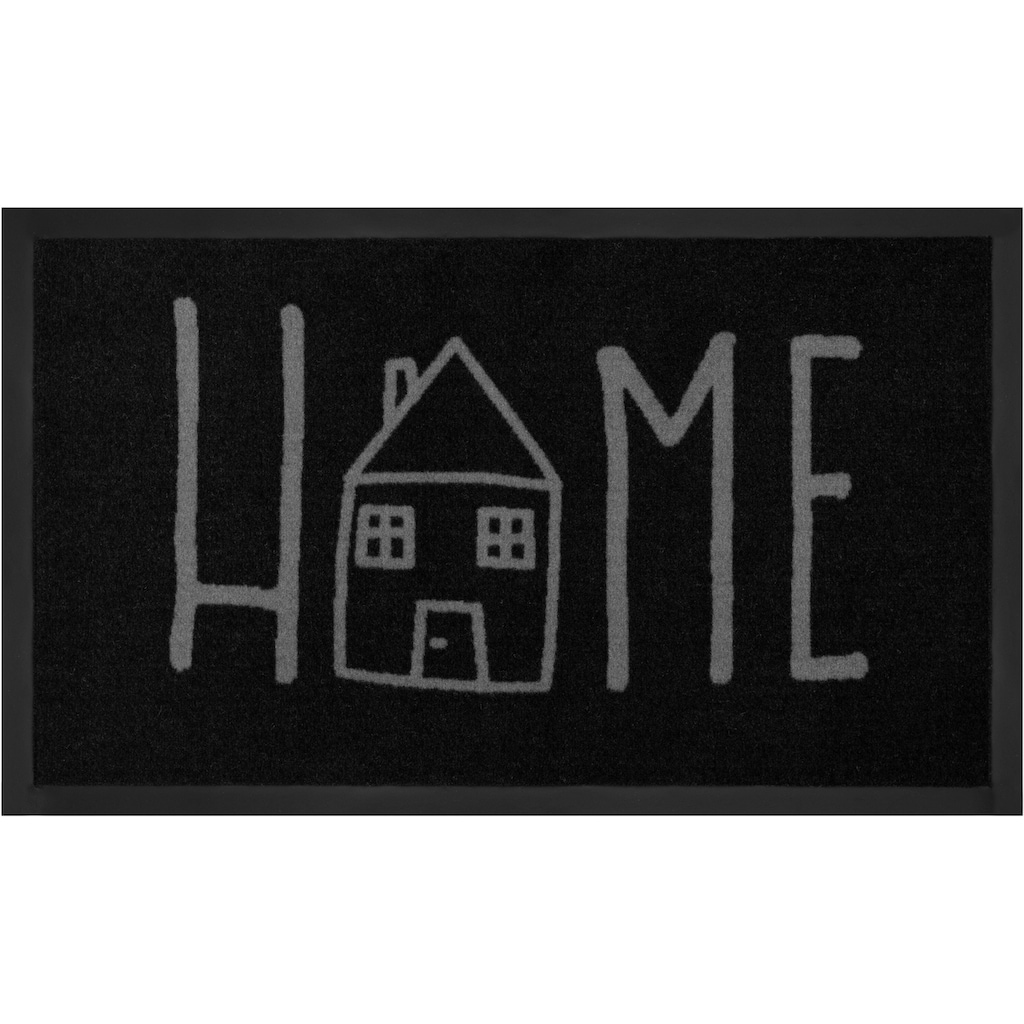 HANSE Home Fußmatte »Easy Home«, rechteckig, mit Spruch, Schrift Design, waschbar, Robust, Pflegeleicht, Rutschfest