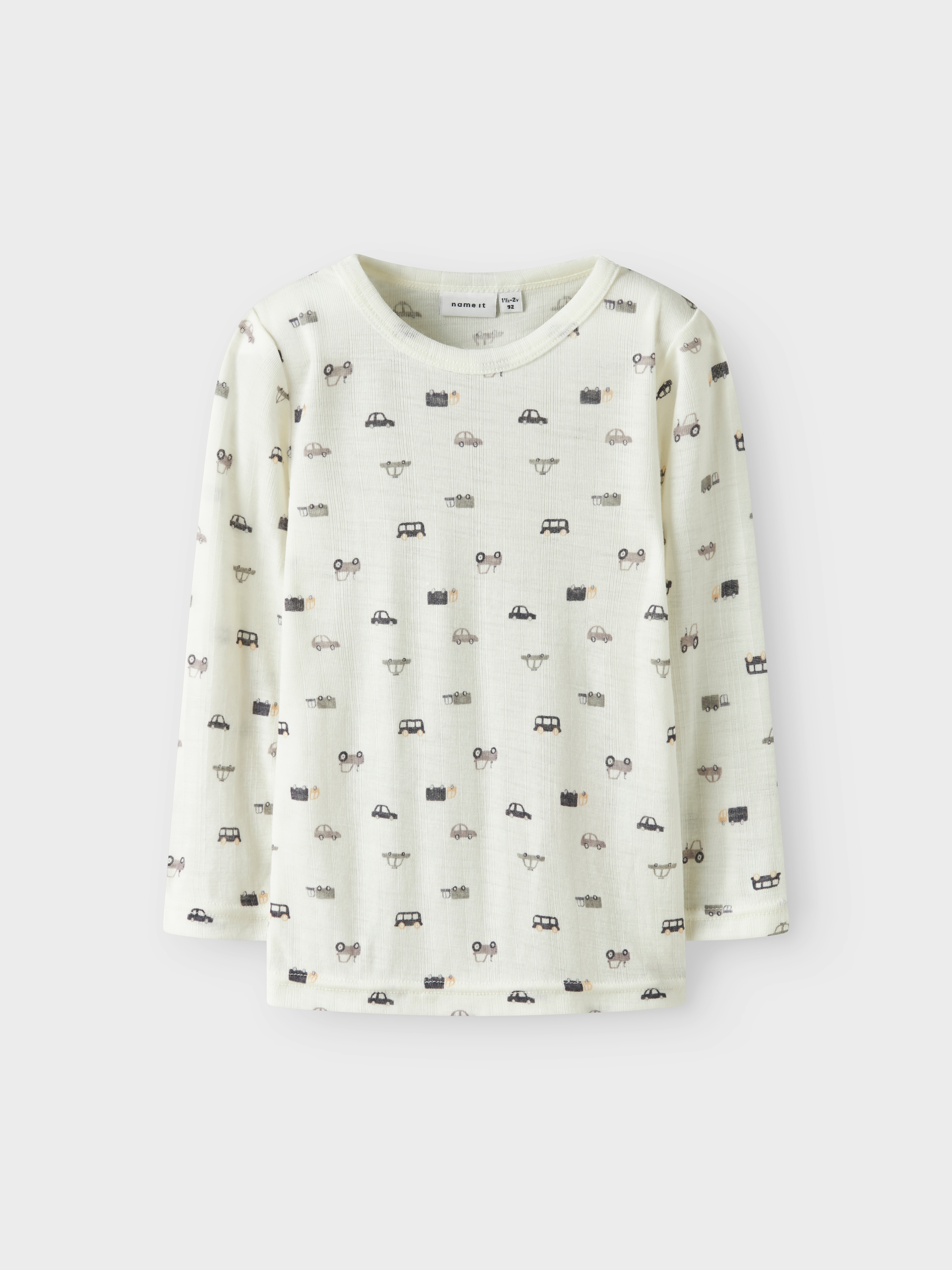 Name It Langarmshirt »NMMWANG WOOL NEEDLE LS TOP NOOS«, aus reiner Merinowolle