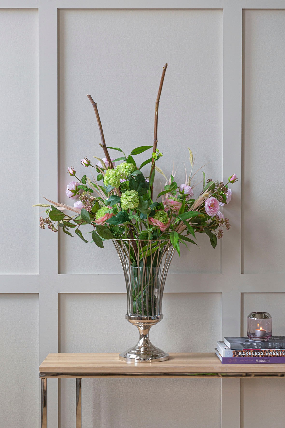 Fink Windlicht »ALLEGRA«, (1 St.), Kerzenhalter aus Edelstahl und Glas