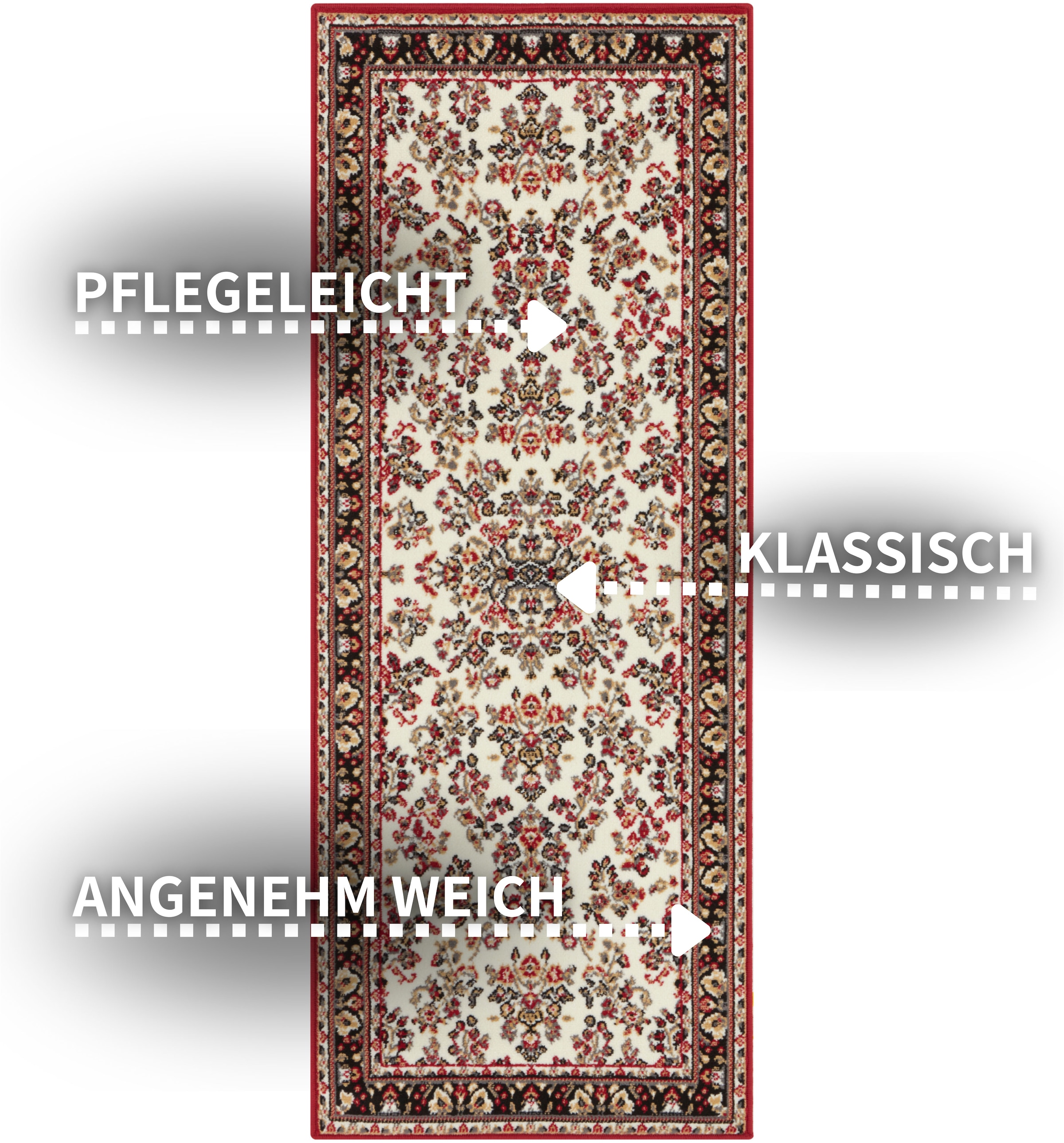 Home affaire Teppich »Halton«, rechteckig, 8 mm Höhe, Kurzflor, Orient-Opti günstig online kaufen