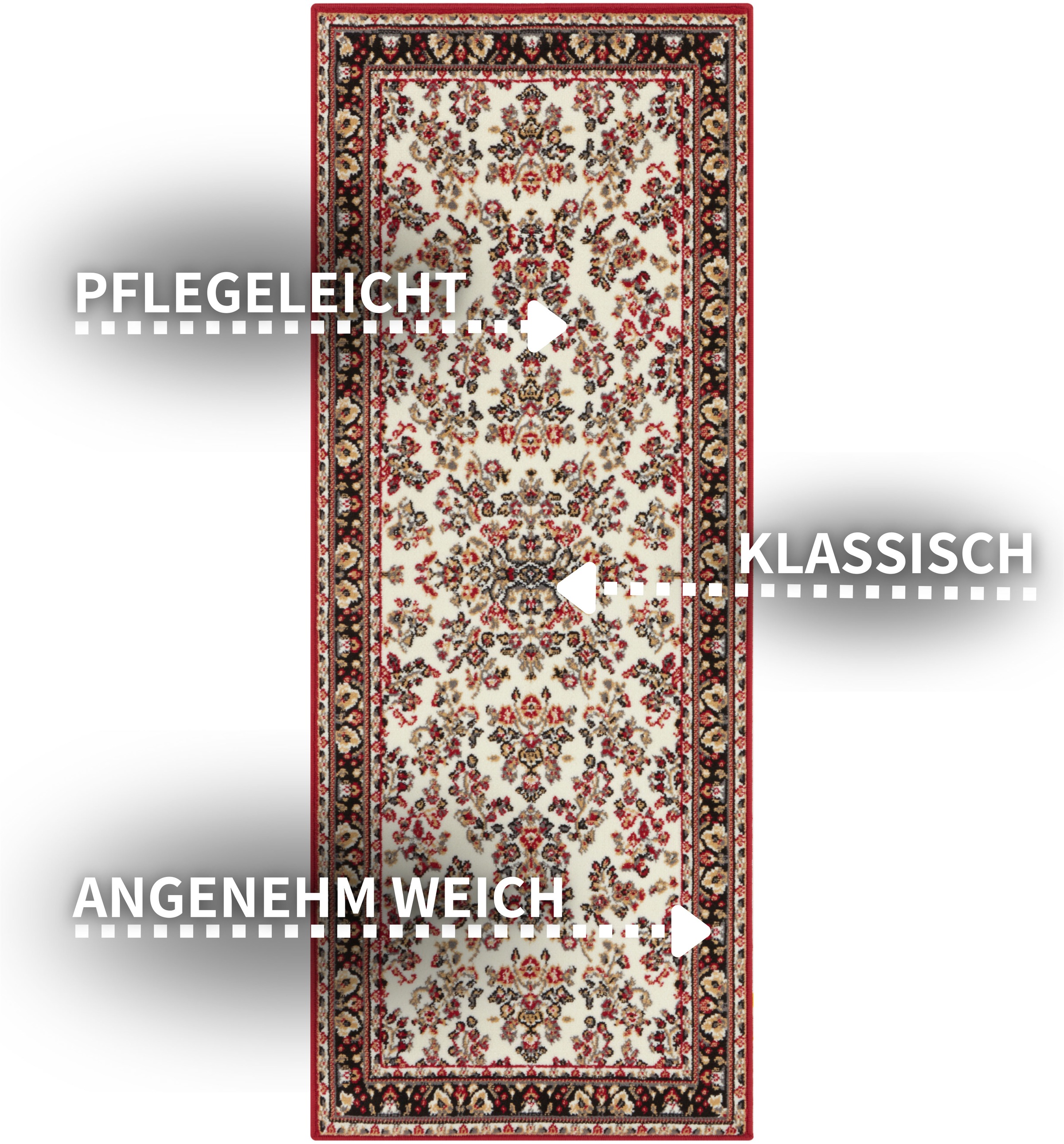 my home Teppich »Halton«, rechteckig, 8 mm Höhe, Kurzflor, Orient-Optik, mi günstig online kaufen
