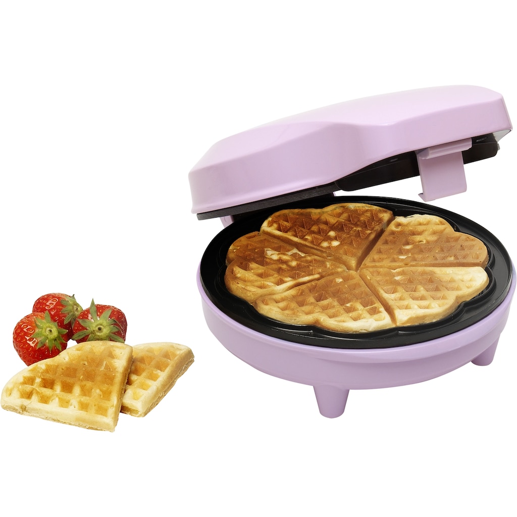 bestron Waffeleisen »ASW217pink Sweet Dreams«, 700 W