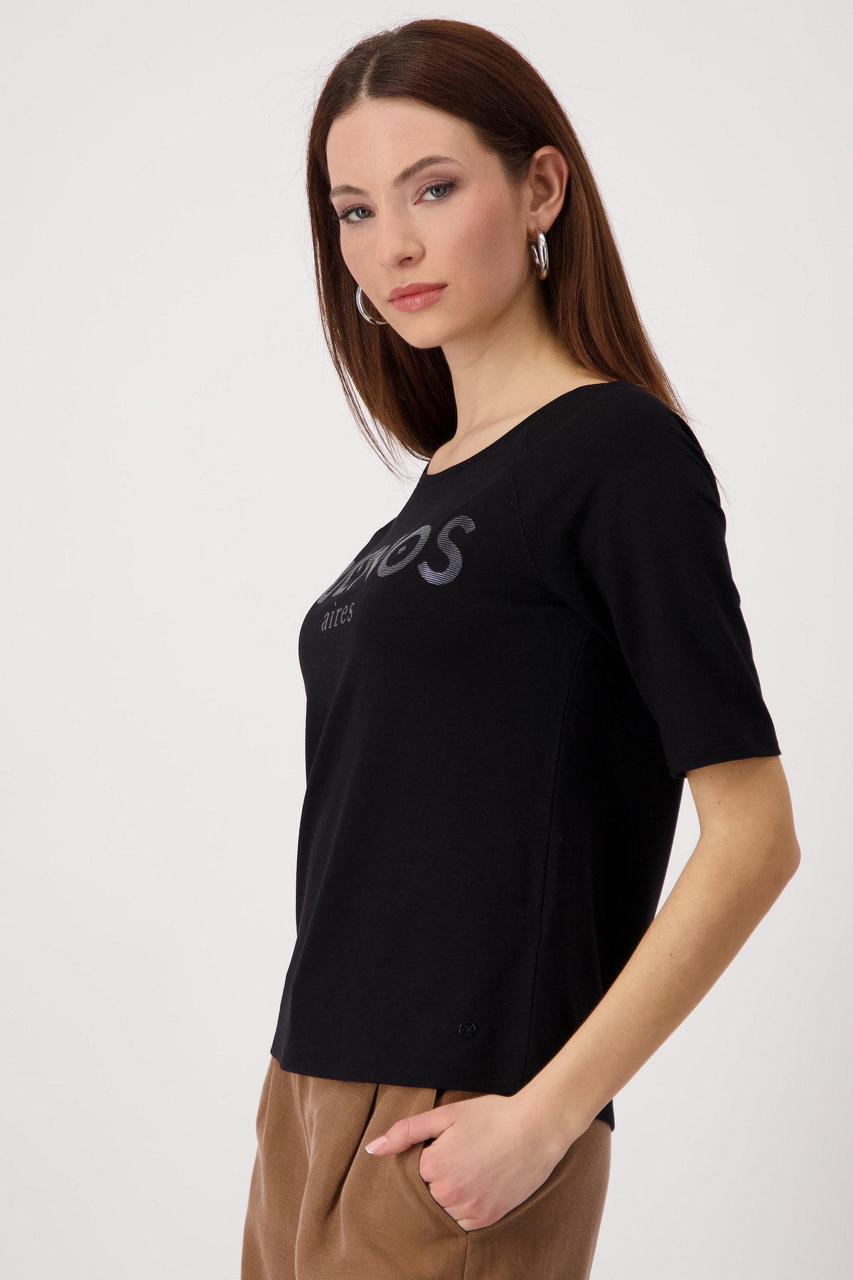 Monari T-Shirt »Shirt Buenos«, Mit Rundhalsausschnitt