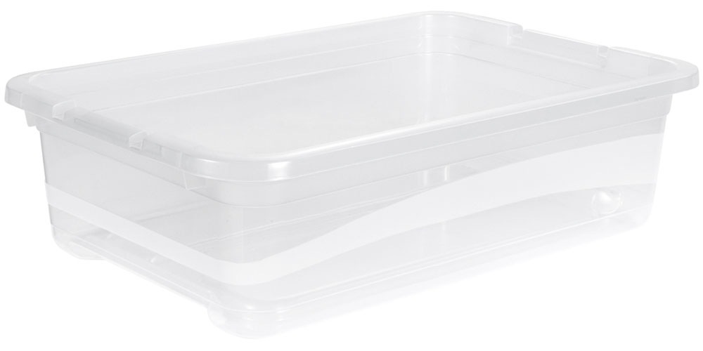 keeeper Aufbewahrungsbox »Cornelia, 4er Set,  28 L, 59,5 x 39 x 19,5 cm« durch Clips verschließbar, Griffe am Boden