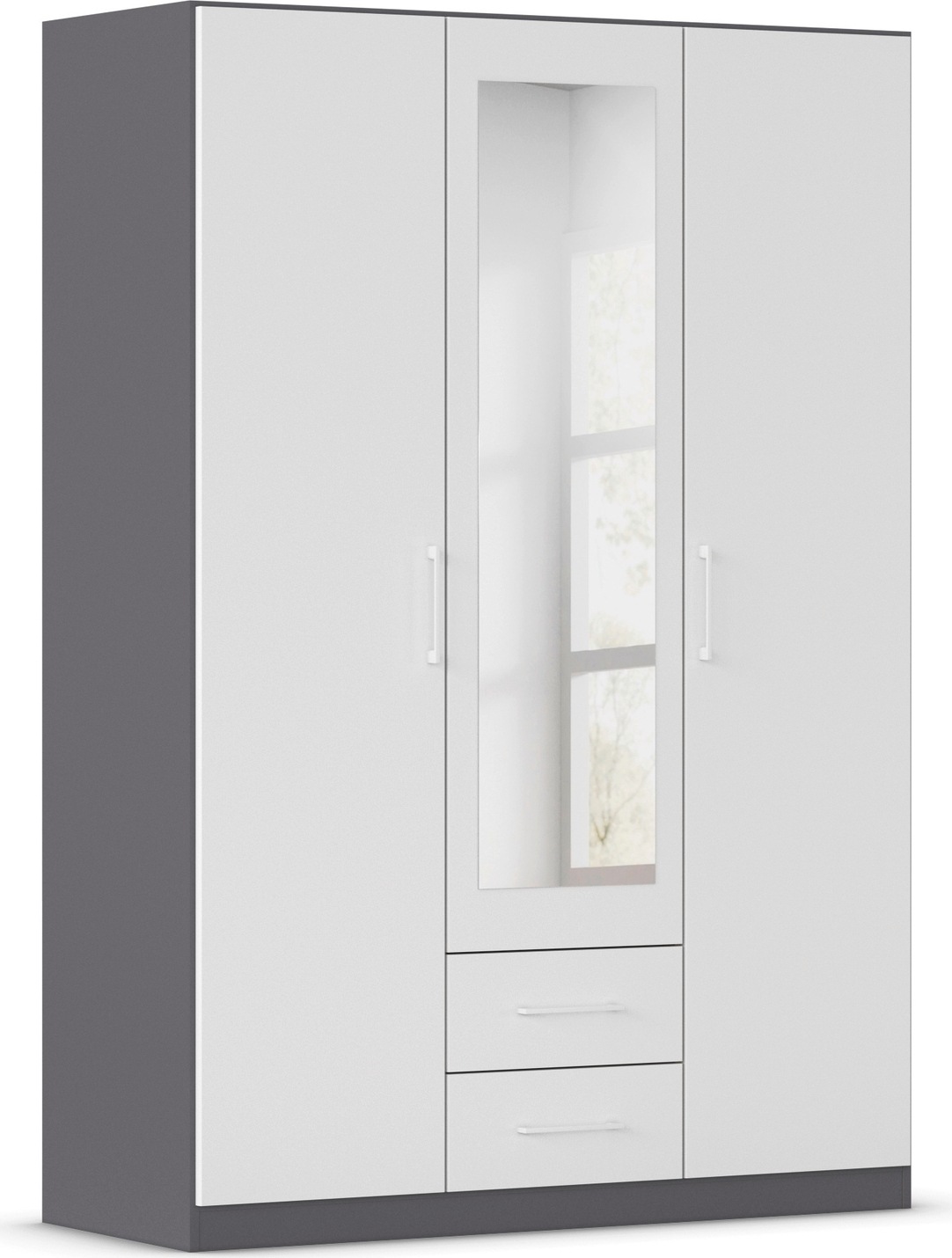 rauch Drehtürenschrank »Kleiderschrank Schrank Garderobe KREFELD optional mit Spiegel«, mit 3 Griff-Varianten, inkl. praktischen Schubladen MADE IN GERMANY