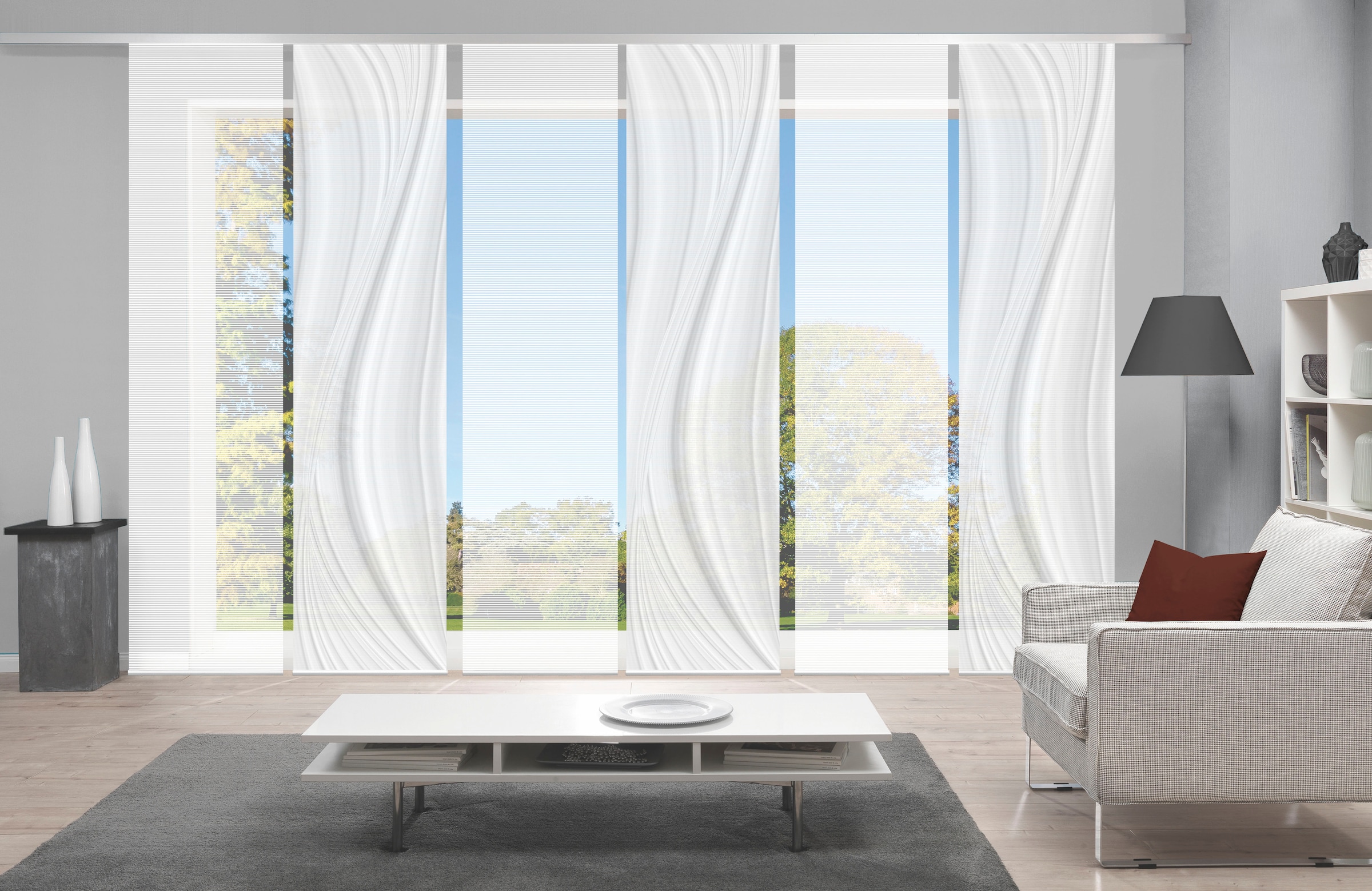 Vision S Schiebegardine »LAURINA 6er SET« Paneelwagen 6 Stk. tlg. Schiebevo günstig online kaufen