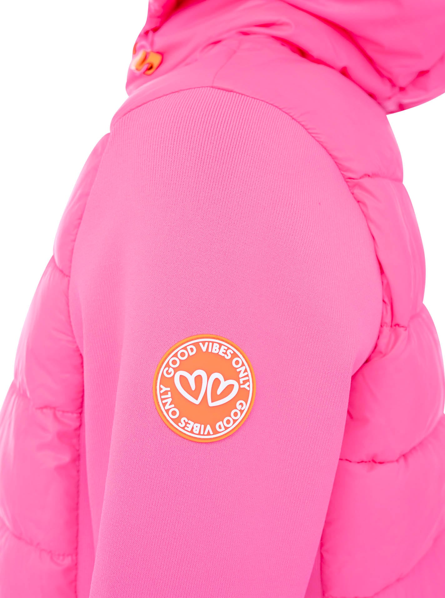 Zwillingsherz Steppjacke »„Good Vibes“« gesteppte Partien vorne und hinten, seitliche Einsätze elastisch