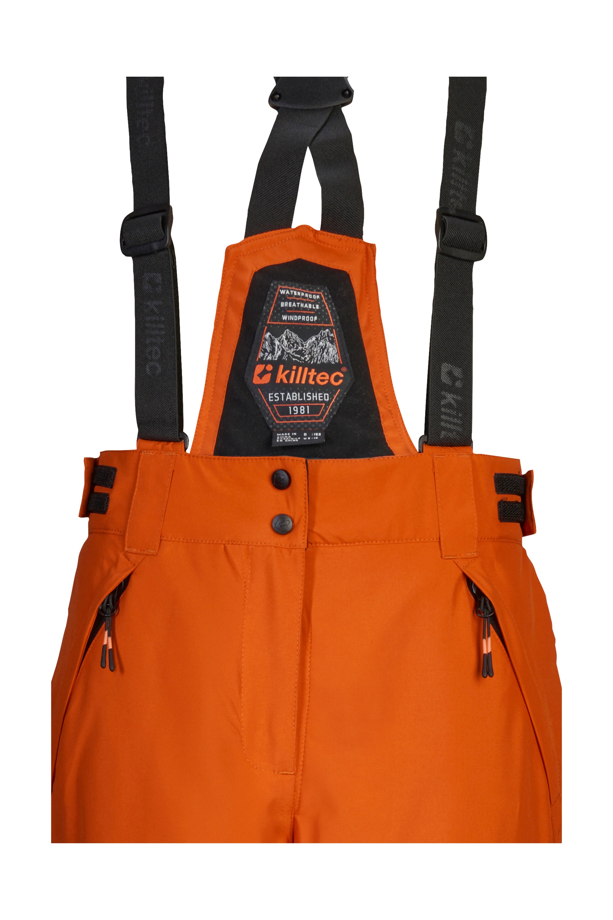 Killtec Skihose »KSW 204 BYS SKI PNTS«, Wasserdichte, atmungsaktive Skihose mit verstellbarem Latz und Trägern