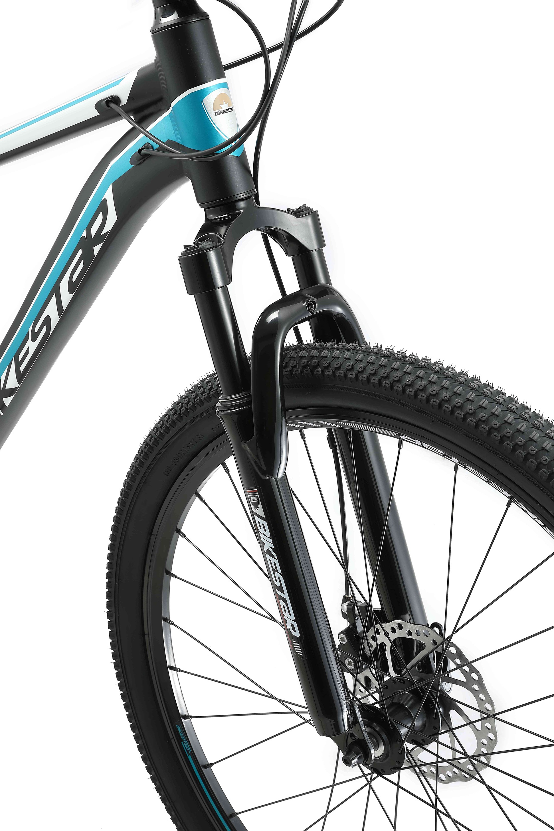Bikestar Mountainbike, 21 Gang, Shimano, RD-TY300 Schaltwerk, Kettenschaltung, für Damen und Herren, Kettenschaltung