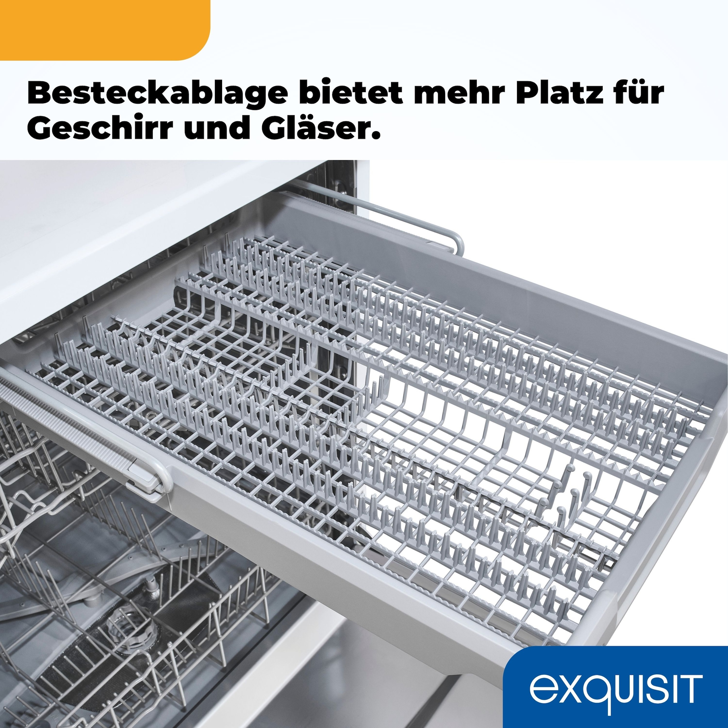 exquisit Standgeschirrspüler 6314 »GSP6314-030C weiss« 10,2 l 14 tlg. Maßgedecke 14 Maßgedecke, 6 Programme, LED, Besteckschublade