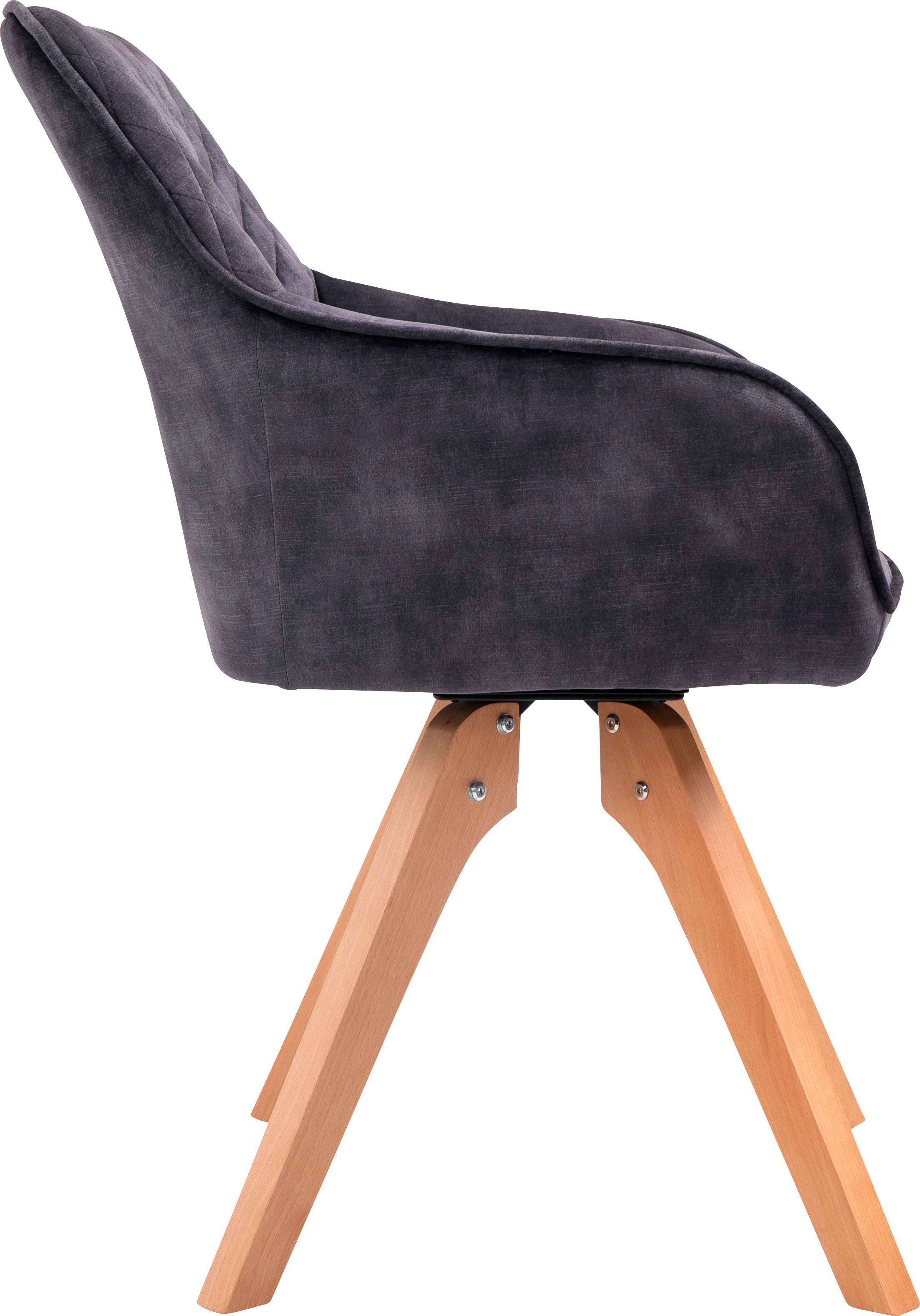SalesFever Drehplatte Armlehnstuhl, auf unter 180° St., bestellen Raten Sitzfläche 1 Samtvelours-Polyester, der