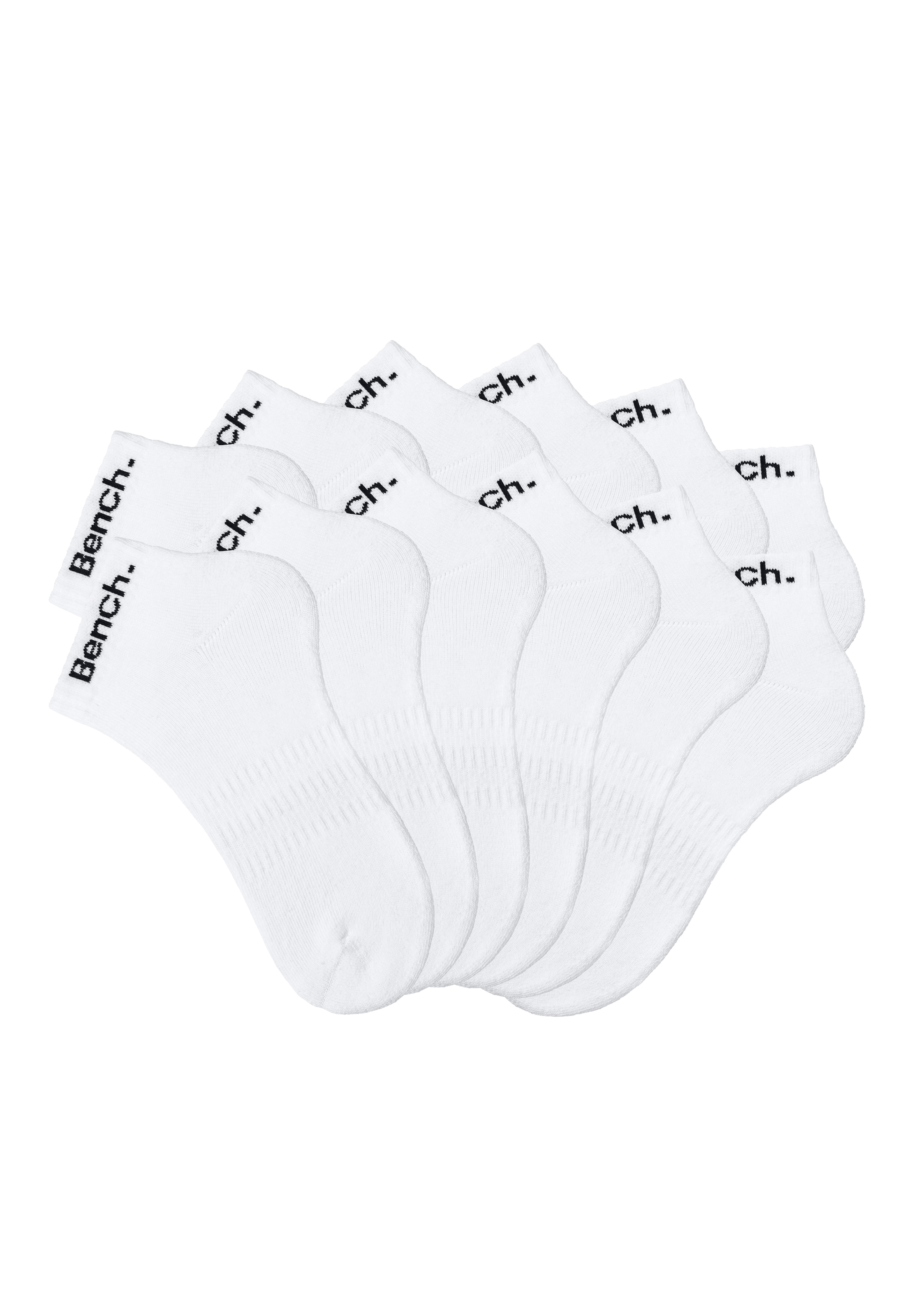Bench. Sportsocken, (Packung, 12 Paar), Tennis Kurzsocken mit Halbfußfrottee