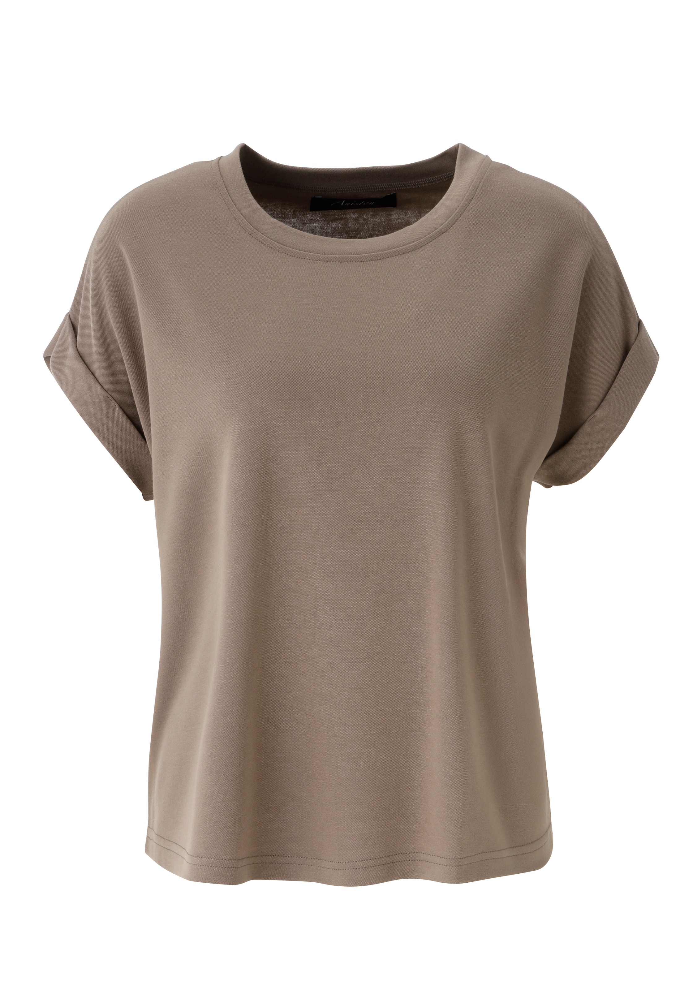 Aniston CASUAL T-Shirt mit fixiertem Ärmel-Umschlag - NEUE KOLLEKTION
