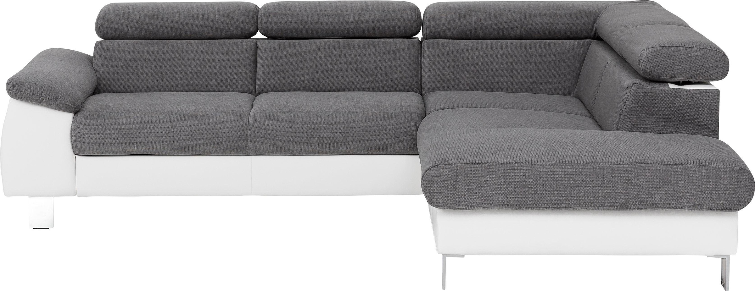 COTTA Ecksofa »Komaris L-Form, B: 249 cm« mit Kopfteilverstellung, optional günstig online kaufen