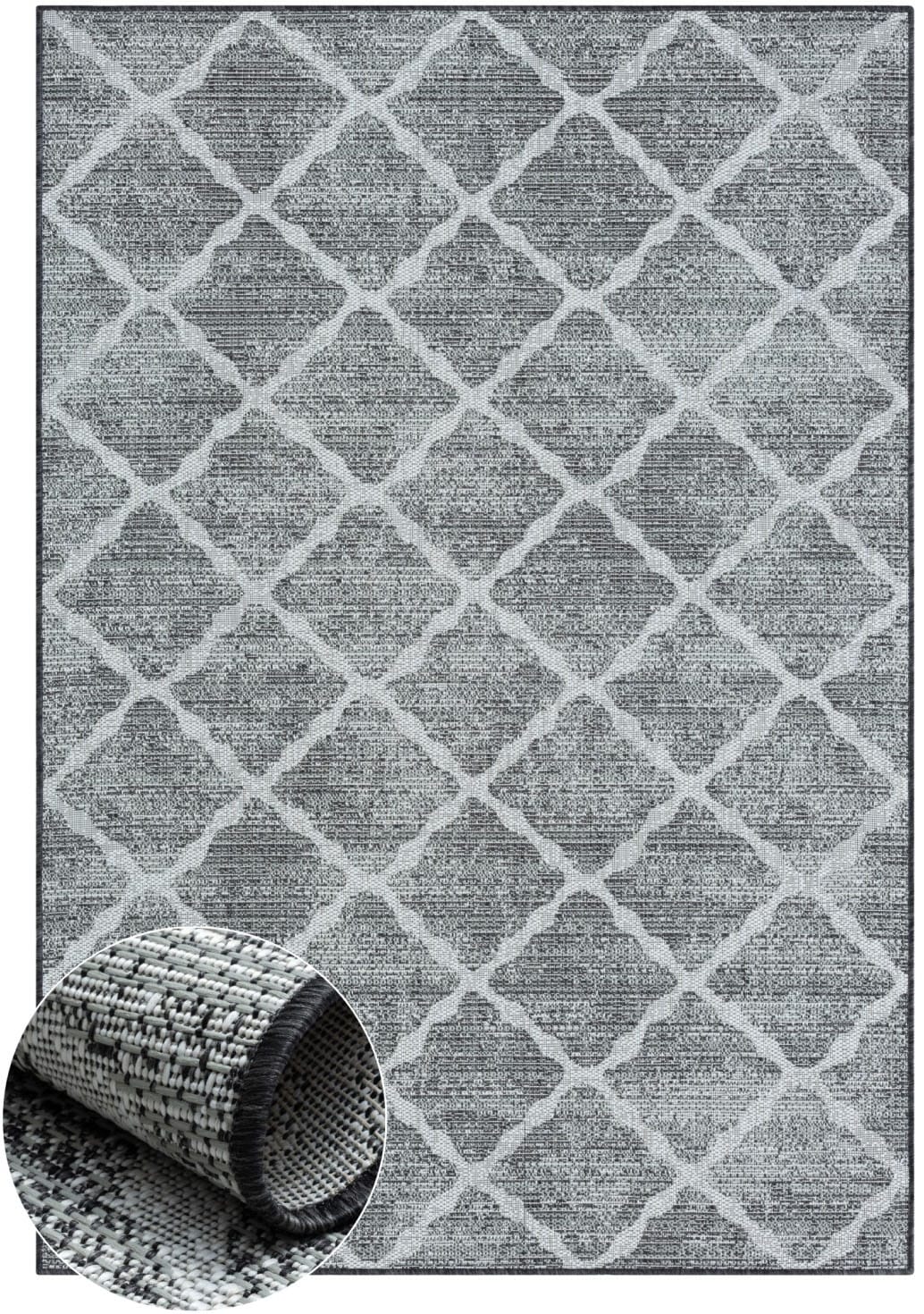 Myflair Möbel & Accessoires Teppich »Astral Lagerräumung«, rechteckig, 6 mm Höhe, modernes Rauten Design, Outdoor geeignet, Balkon, Terrasse