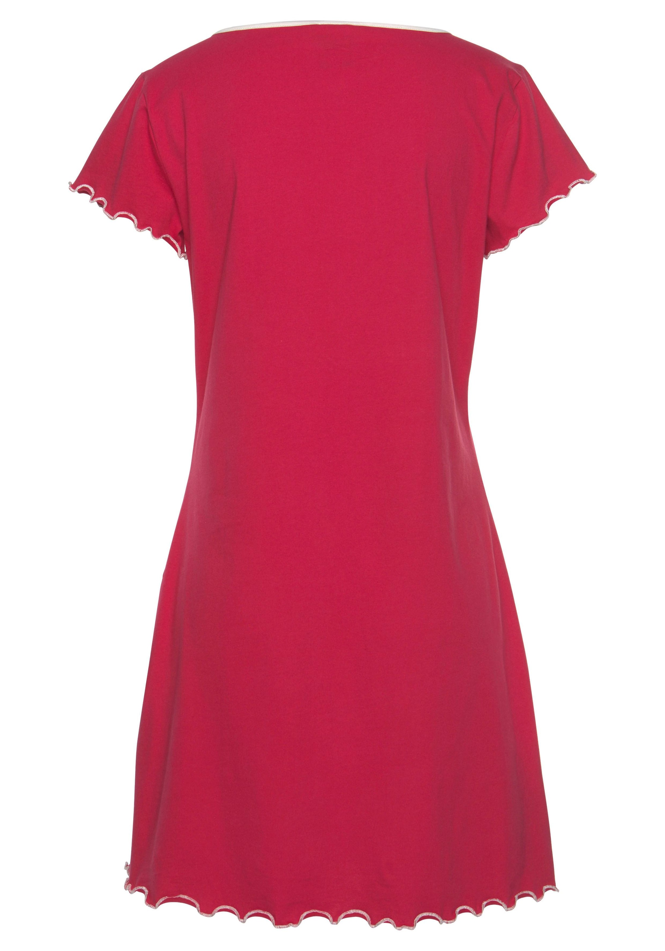 Peanuts Nachthemd mit Snoopy Print und Kräuselsäumen