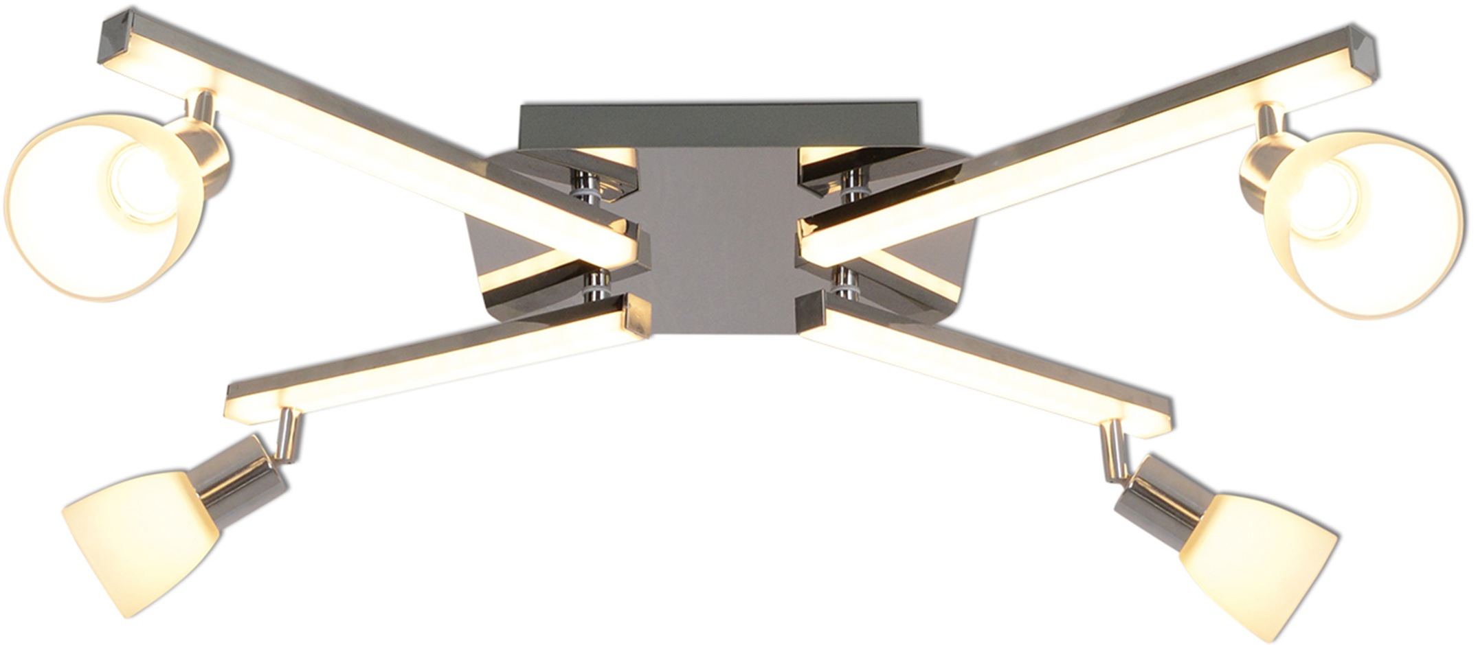 näve LED Deckenstrahler »Ibiza«, 8 flammig, LED fest integriert, 4 x 4.3 Wa günstig online kaufen